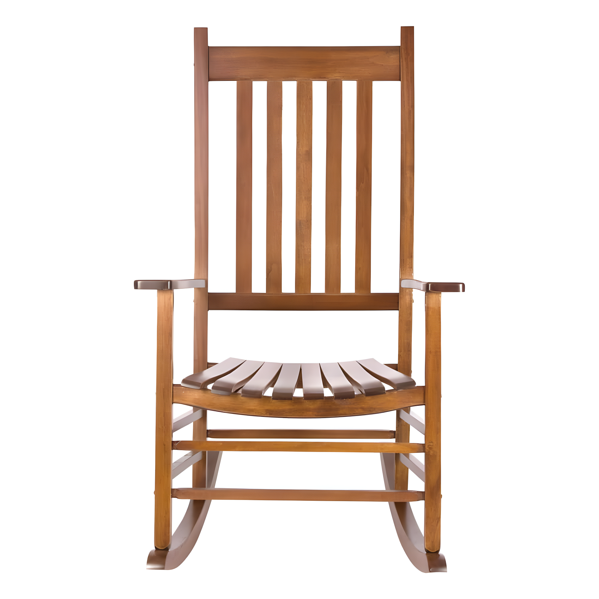 Shine Company Vermont Hardwood Outdoor Porch Patio Furniture Rocker Chair, Oak