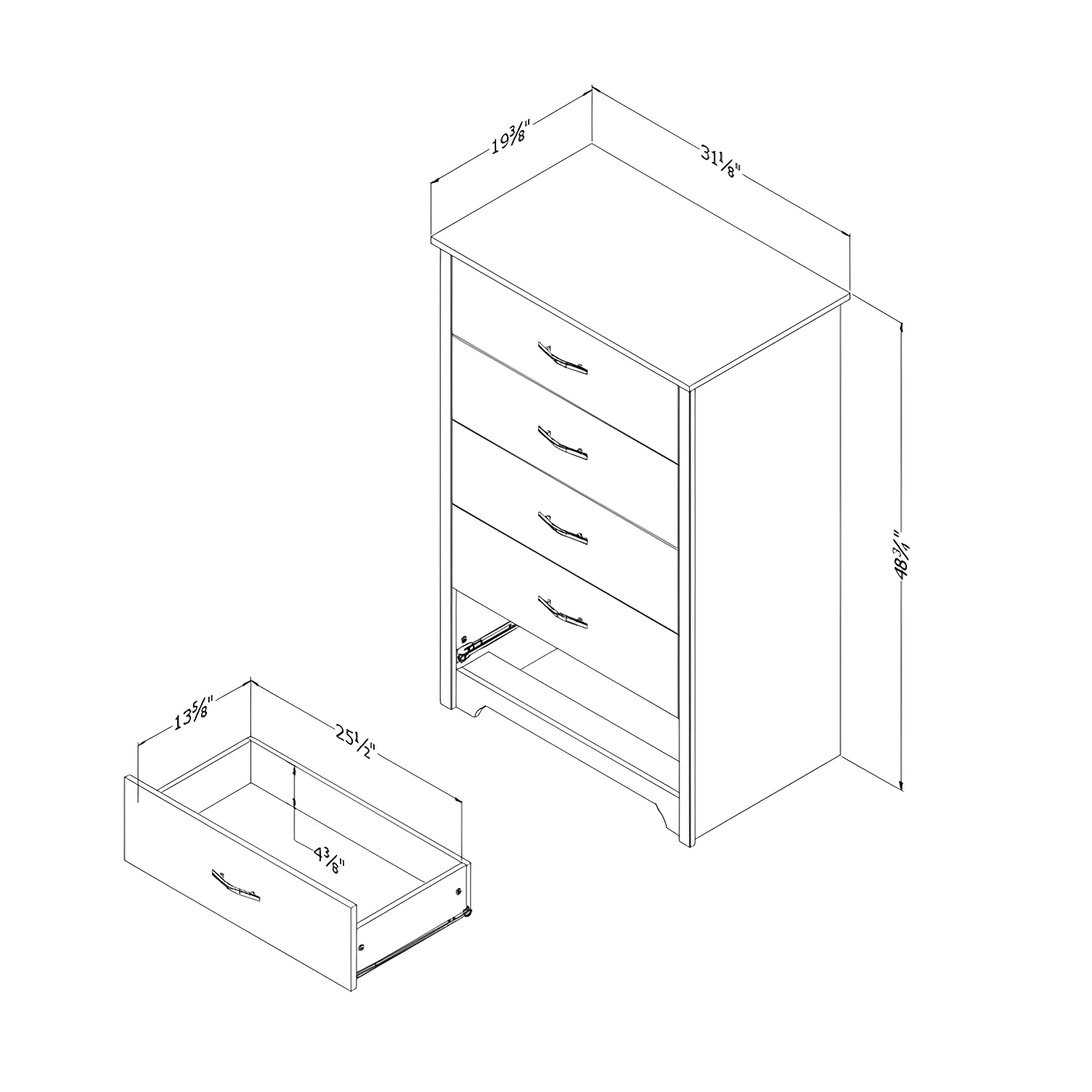 Fusion 5 Drawer Chest