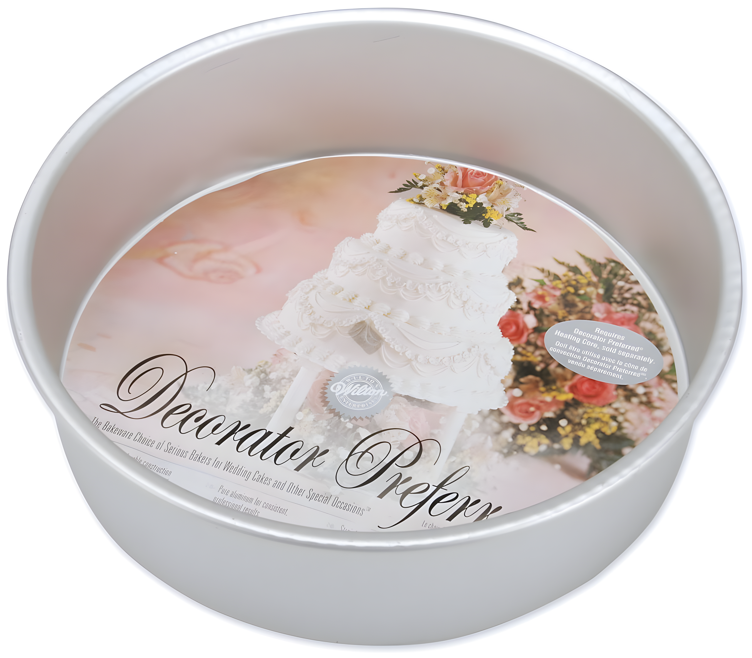 Wilton Decorator Preferred 10x3" Aluminum Round Baking Cake Pan, Extra-Wide Rims