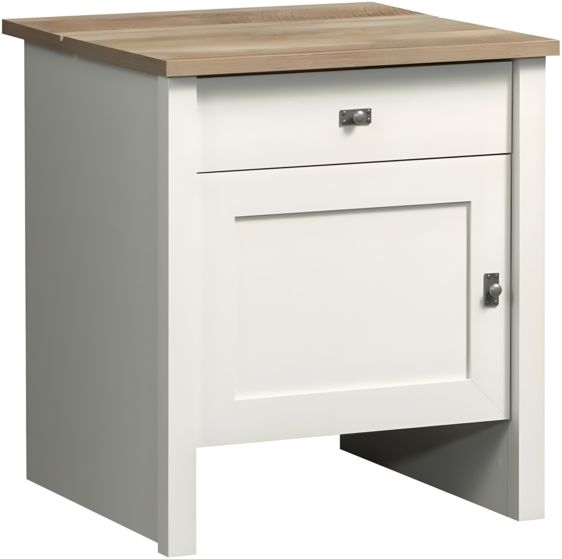 Sauder Cottage Road, Robot Vacuum Storage Side Table, Soft White Finish