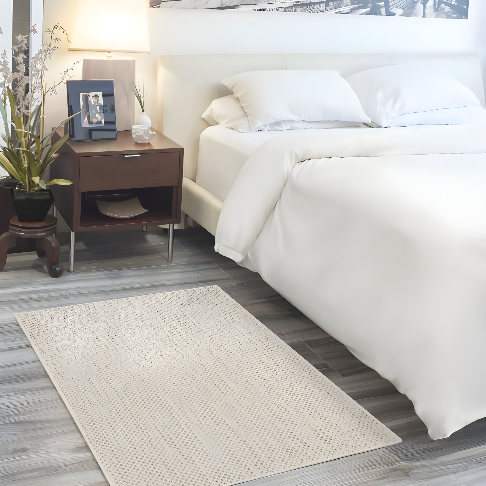 Nourison Courtyard COU01 Indoor/outdoor Area Rug - Ivory Silver 3' x 5'