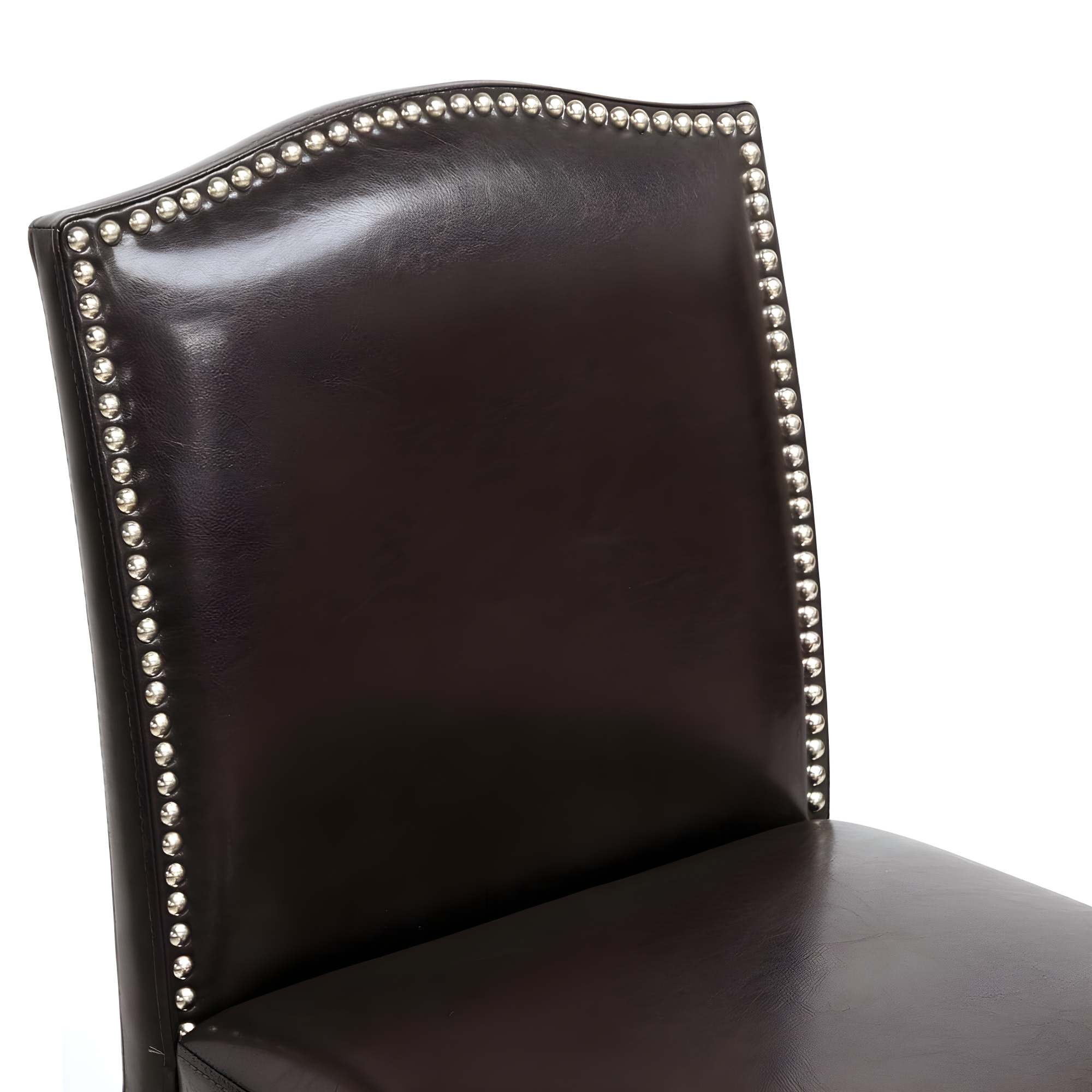 Libra Dark Brown Faux Leather Upholstered 2-Piece Bar Stool Set