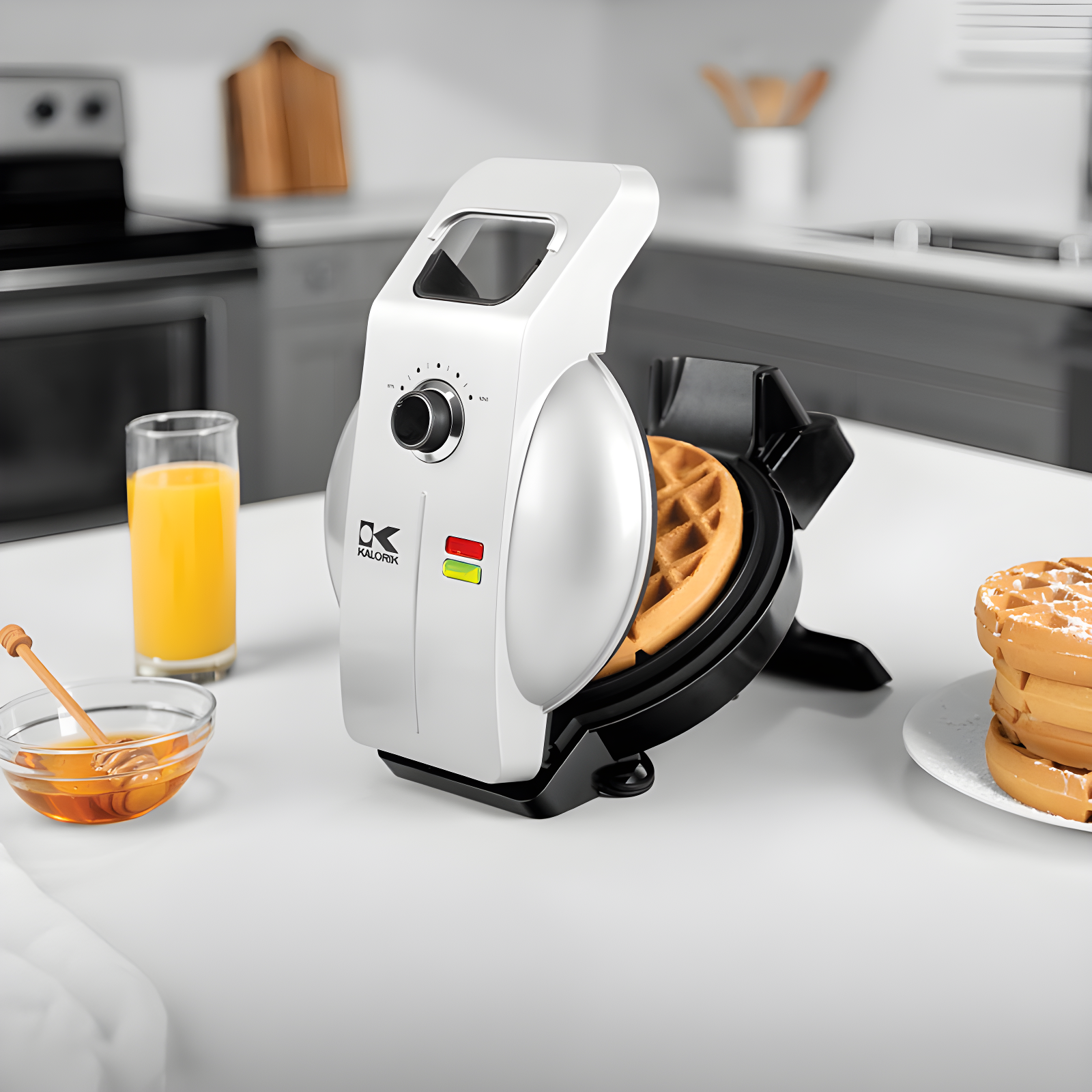 Kalorik® Kalorik® Easy Pour Waffle Maker, Silver