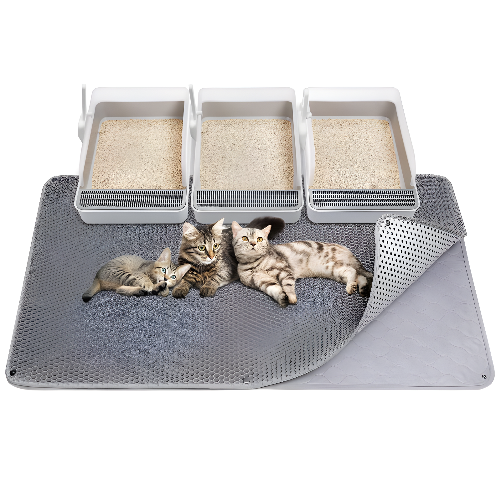 Extra Large Cat Litter Mat, Machine Washable, Waterproof & Easy Clean