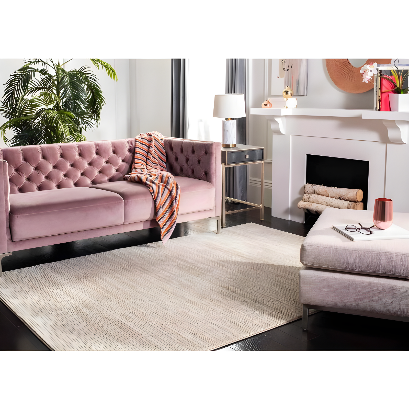 Vision VSN606 Power Loomed Indoor Area Rug - Creme - 5'1"x7'6" - Safavieh