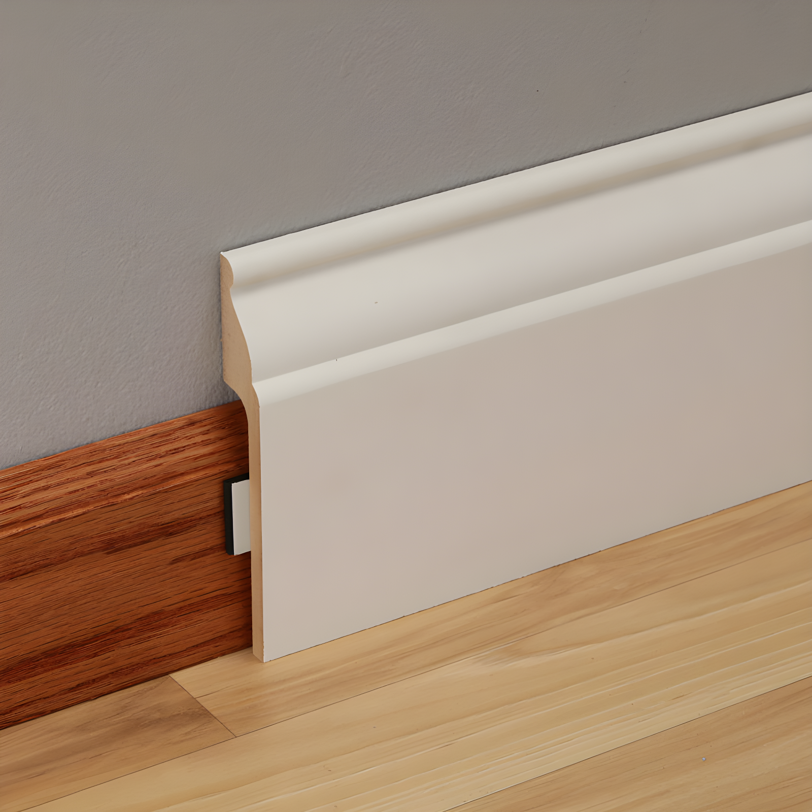 Engineered Wood 5.25'' W x 96'' L Wall Base in White