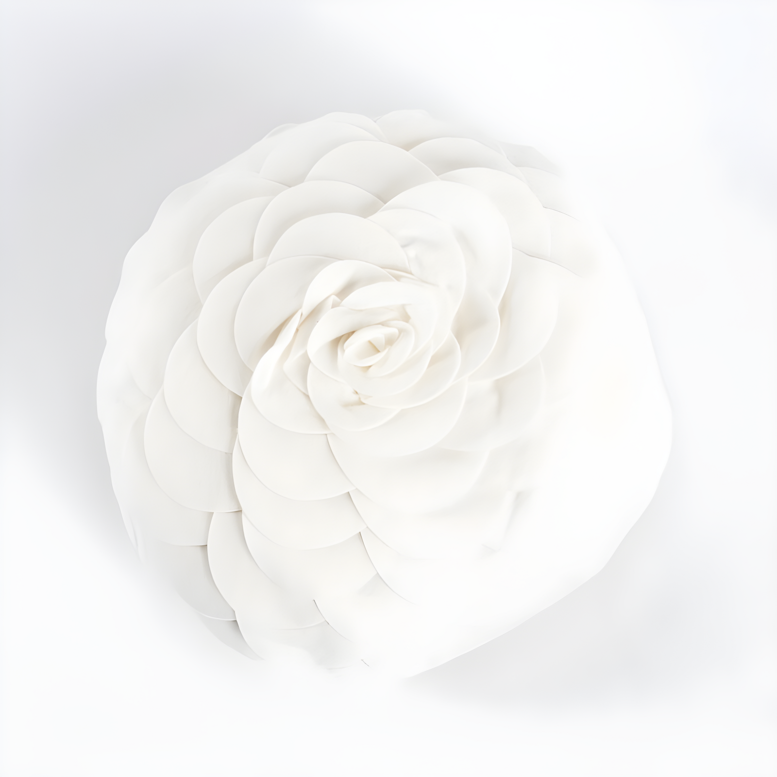 Flower Appliqued Felt Throw Pillow