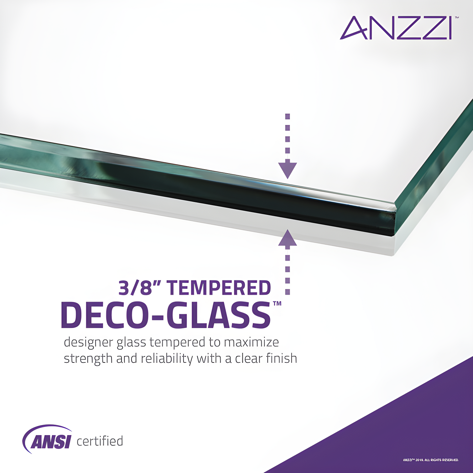 Herald Series 58" H Hinged Frameless Tub Door