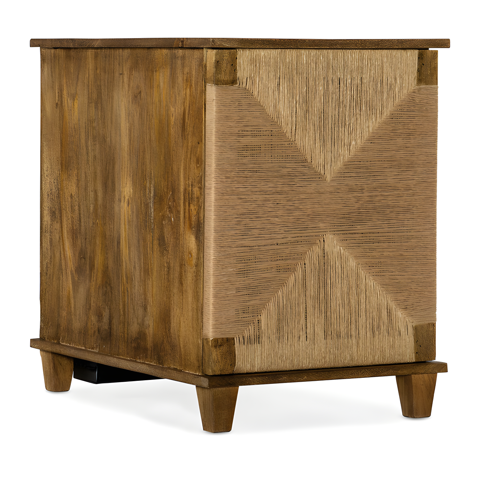 Chiseling Solid Wood Accent Cabinet
