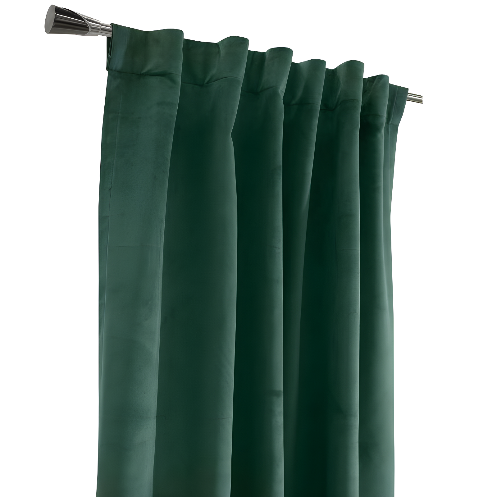 Thermaplus Seren Room Darkening Window Treatment Dual Header Curtain Panel for Bedroom Livingroom Green