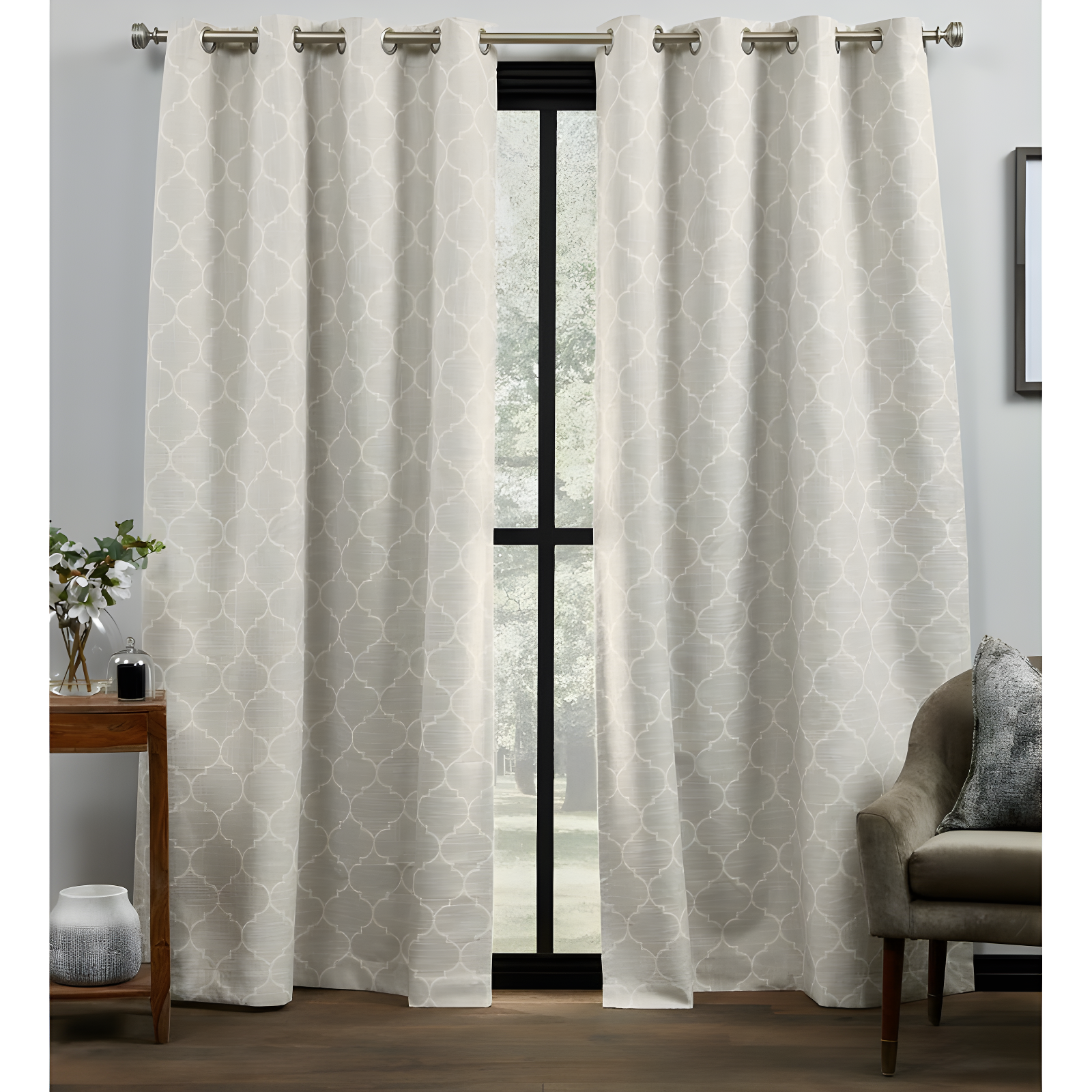 Milagros Polyester Blackout Curtain Pair (Set of 2)