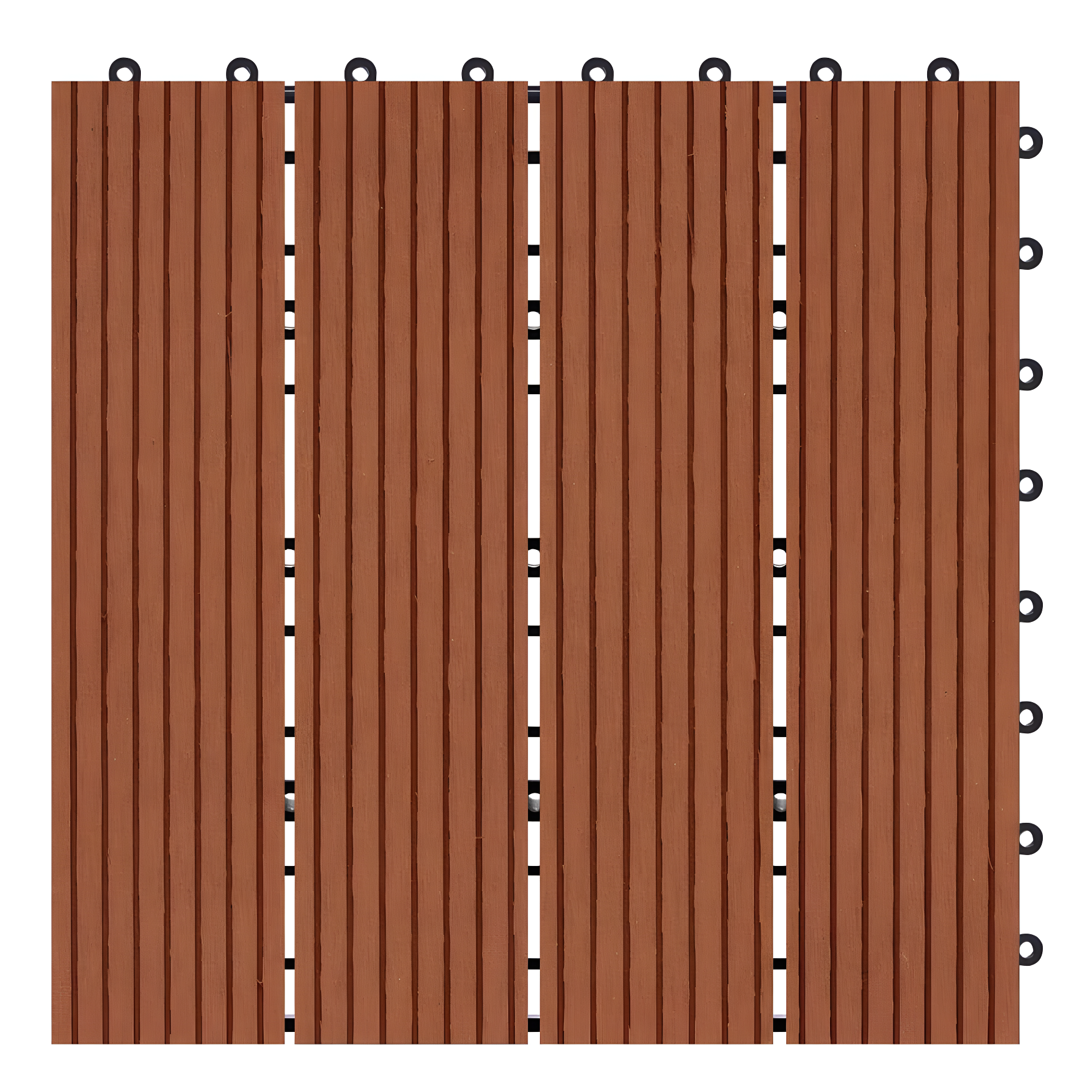 Terrace 12" x 12" Composite Interlocking Deck Tile in Clay