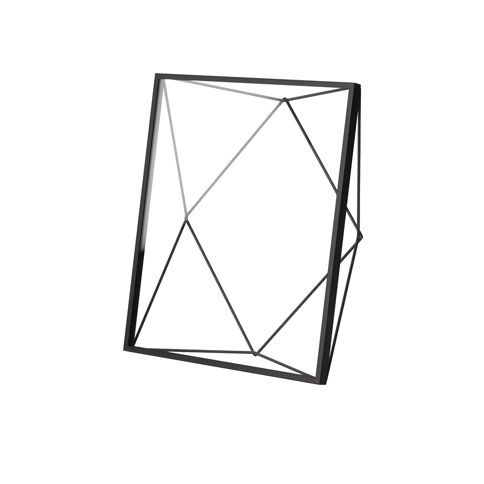 8"x10" Umbra Prisma Picture Frame Black: Modern Steel Design, Wall or Tabletop, Sawtooth Back