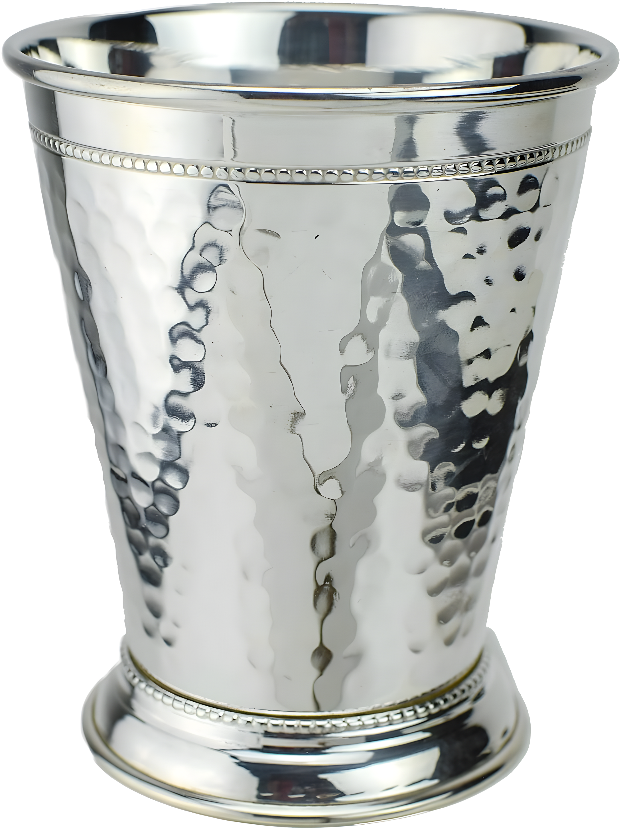 Prince of Scots Hammered Copper Mint Julep Cup with Pure Silver Plate 12 Ounce