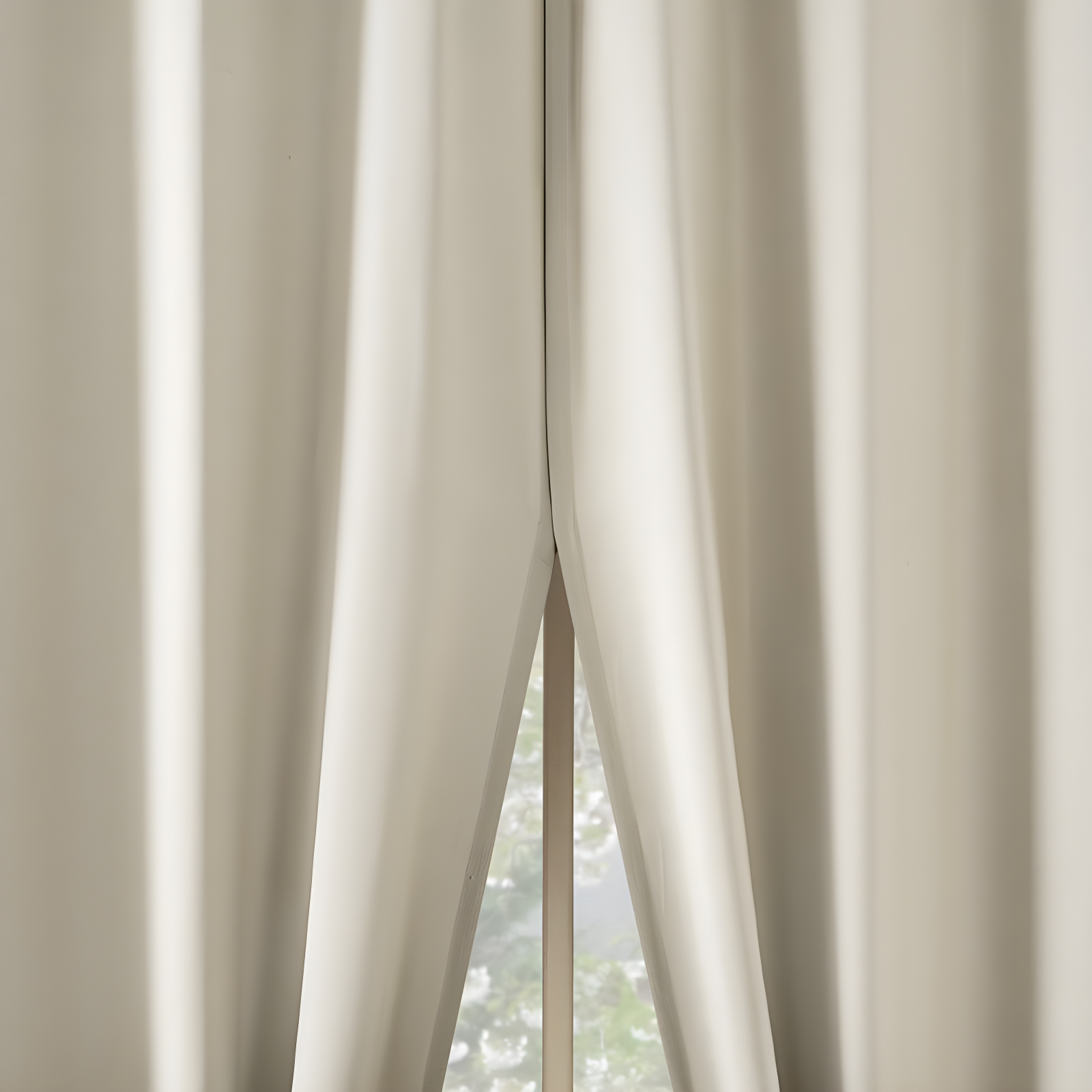 2pc 54"x63" No. 918 Room Darkening Brandon Magnetic Closure Grommet Curtain Panel Pair Cream: Energy Efficient, Noise Reduction