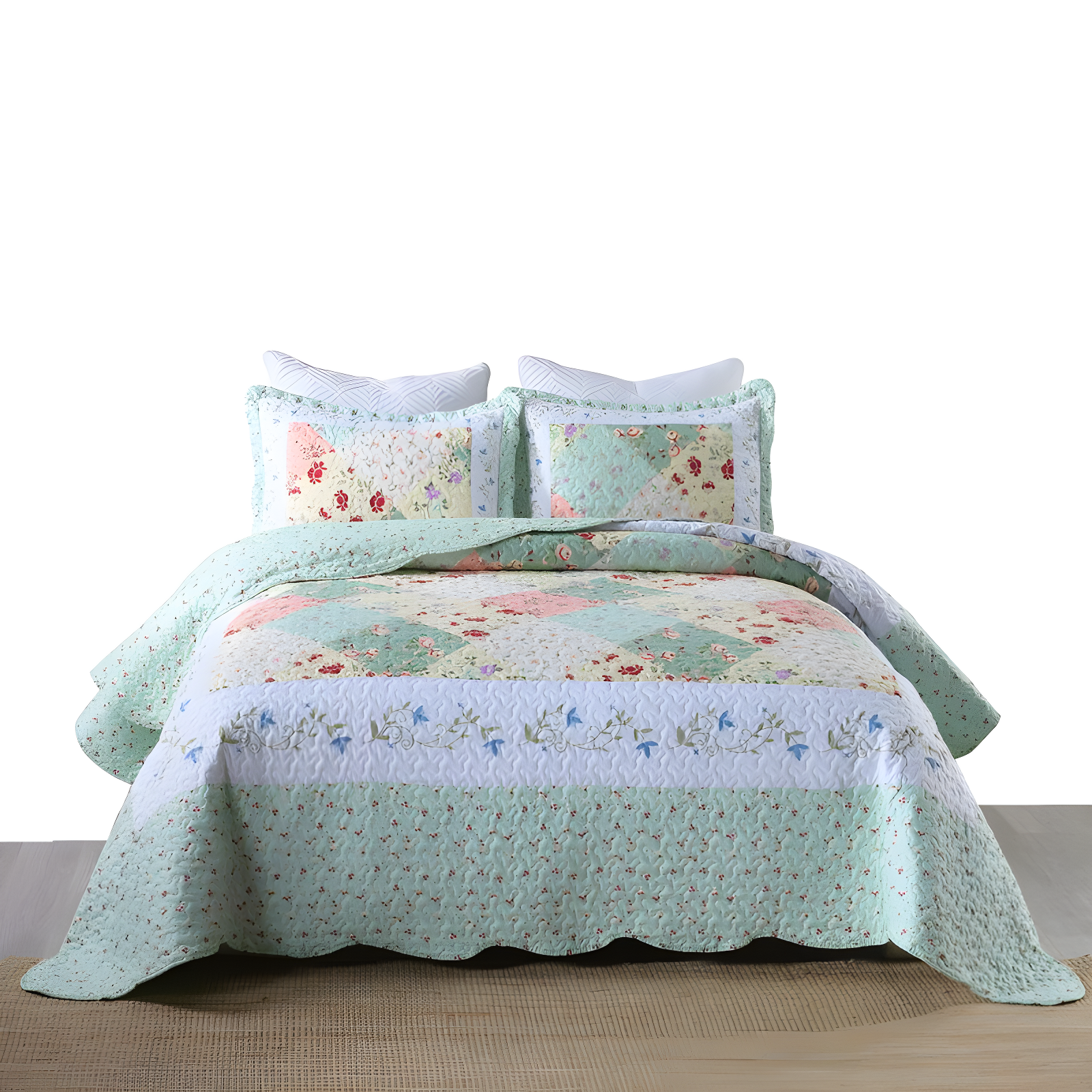 MarCielo Floral Quilt Set