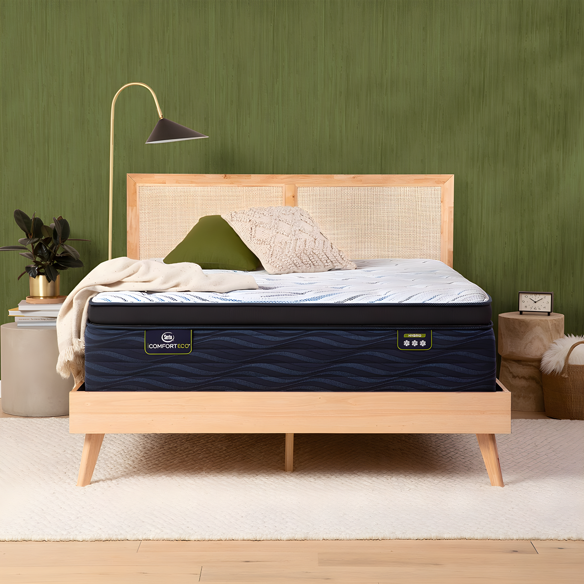 Serta iComfortECO Q35LTX 16.75" Hybrid Plush Pillow Top Mattress - Full - Hybrid; Fiberglass-Free