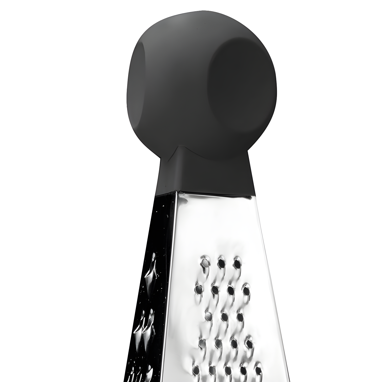 BergHOFF Essentials Stainless Steel 10" Large 3-Sided Pyramid Grater, Black