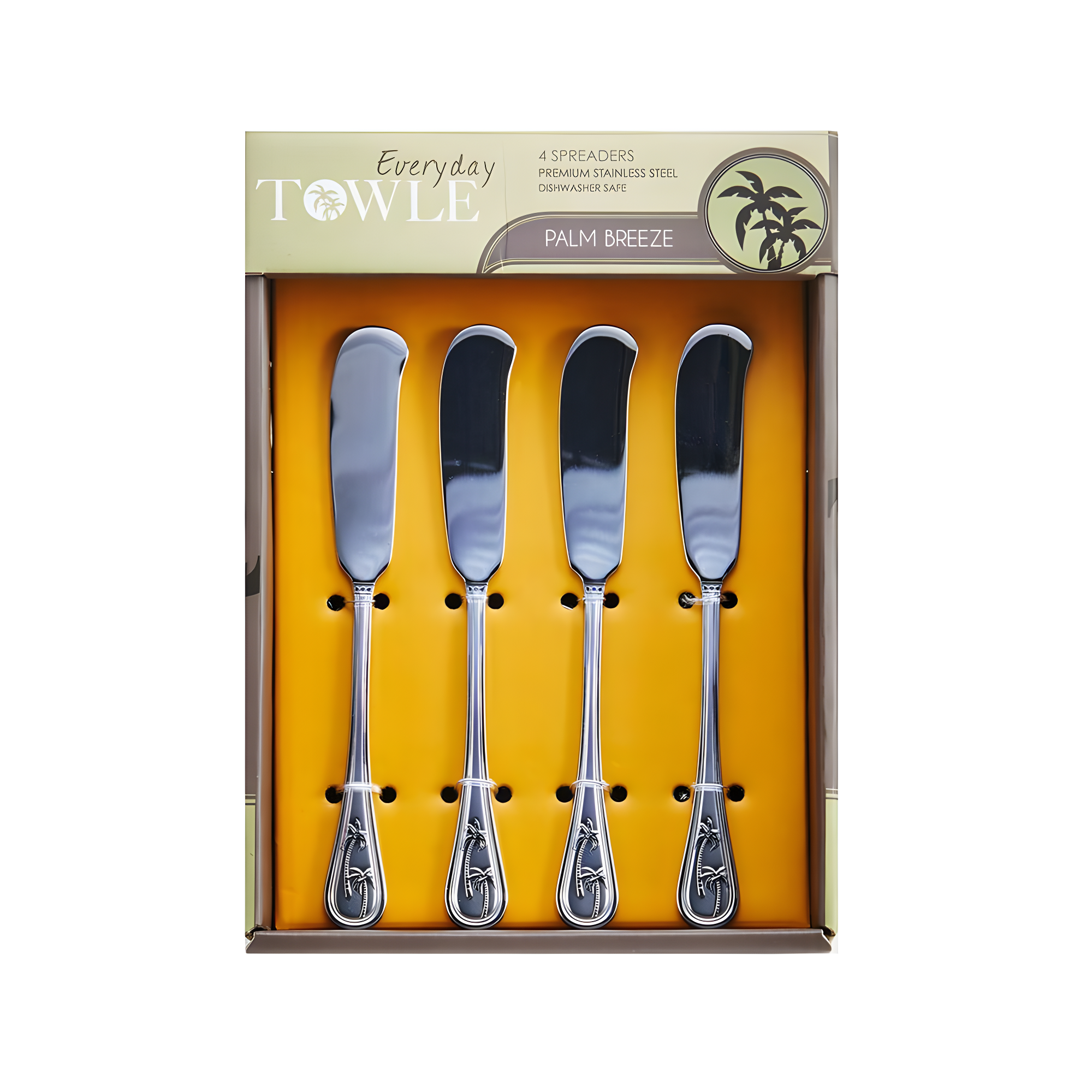 Towle Living Palm Breeze Stainless Steel Spreader, Set of 4