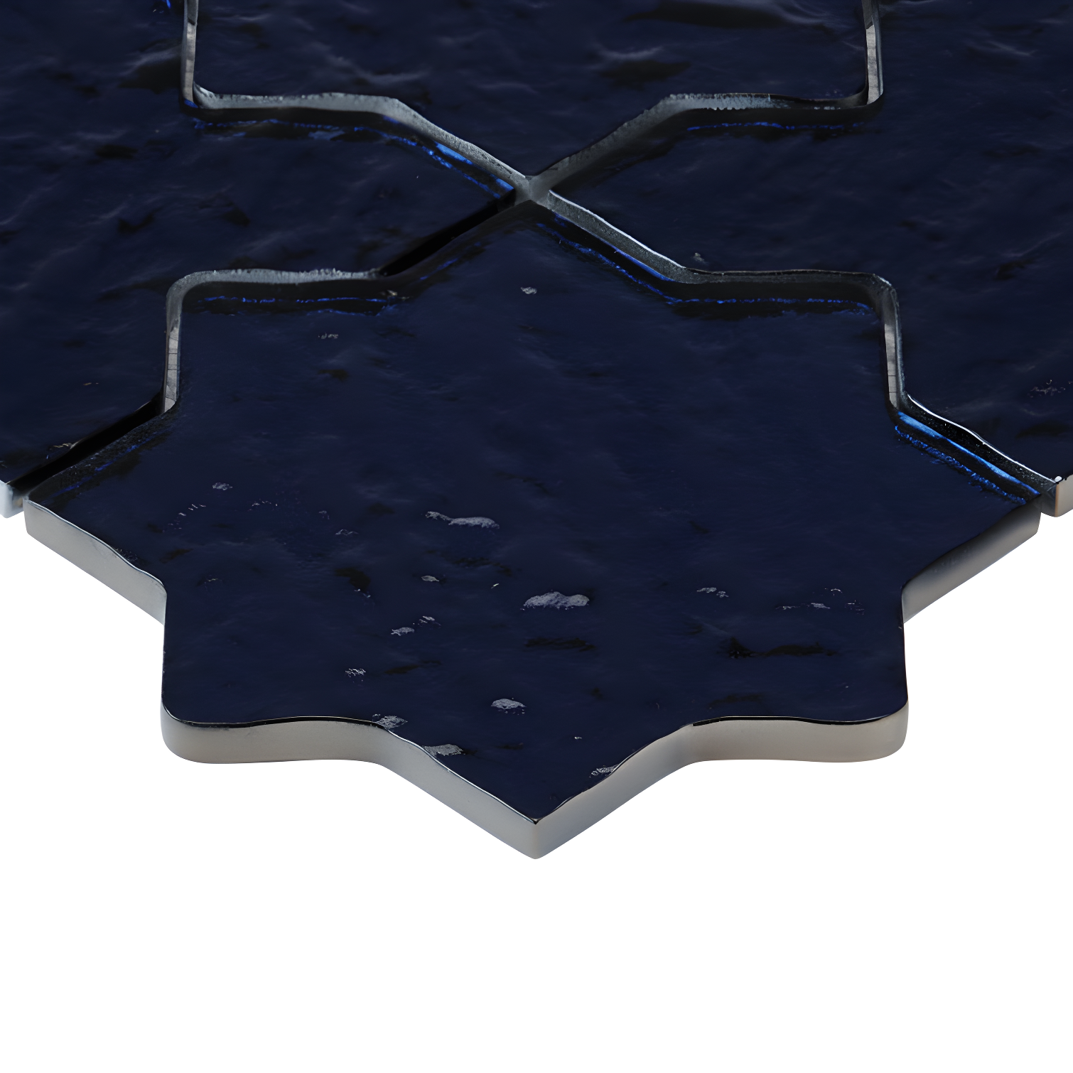 Karma 8.34 In. X 8.34 In. Star Cross Polished Glass Mosaic Wall Tile (0.48 Sq. Ft. / Each)