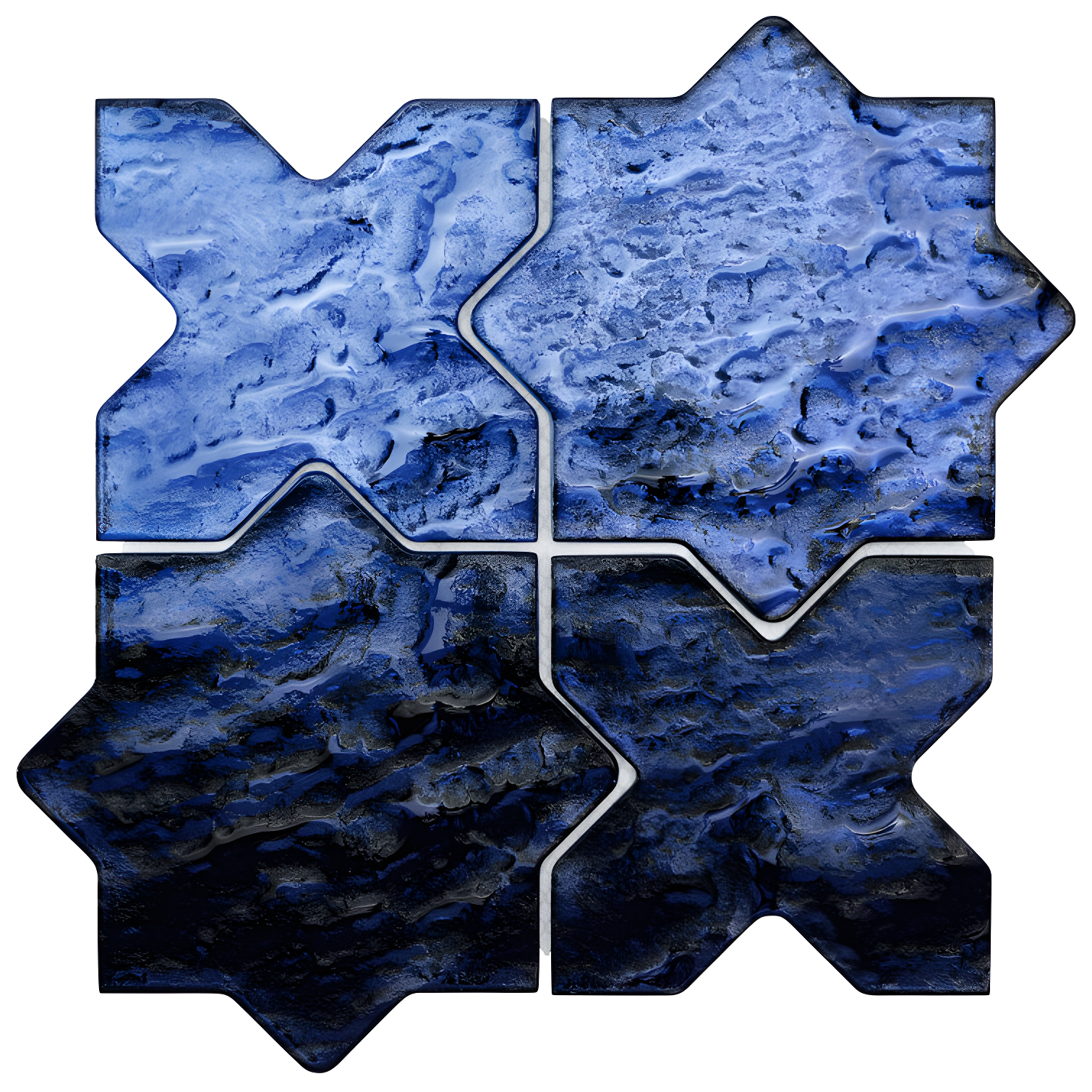 Karma 8.34 In. X 8.34 In. Star Cross Polished Glass Mosaic Wall Tile (0.48 Sq. Ft. / Each)