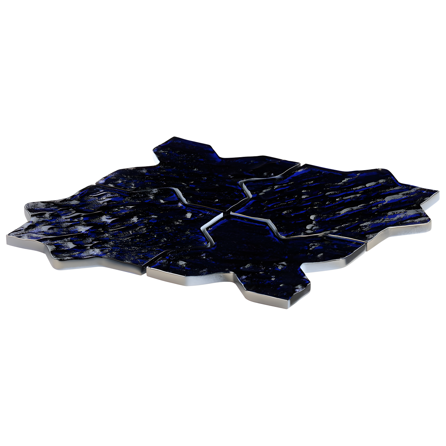 Karma 8.34 In. X 8.34 In. Star Cross Polished Glass Mosaic Wall Tile (0.48 Sq. Ft. / Each)