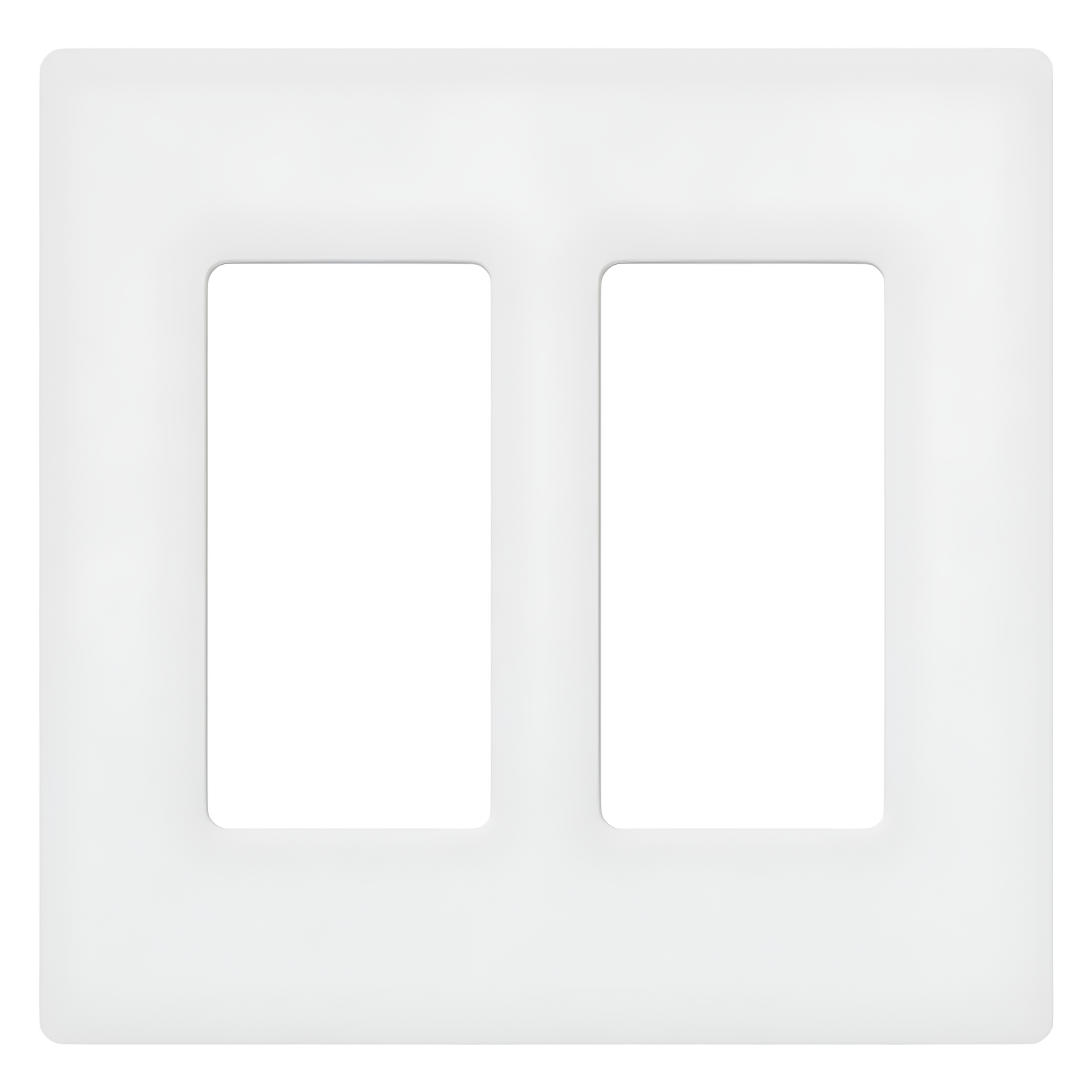 Lutron Lutron White Dual Gang Rocker Plastic Decorator Faceplate 1 pk