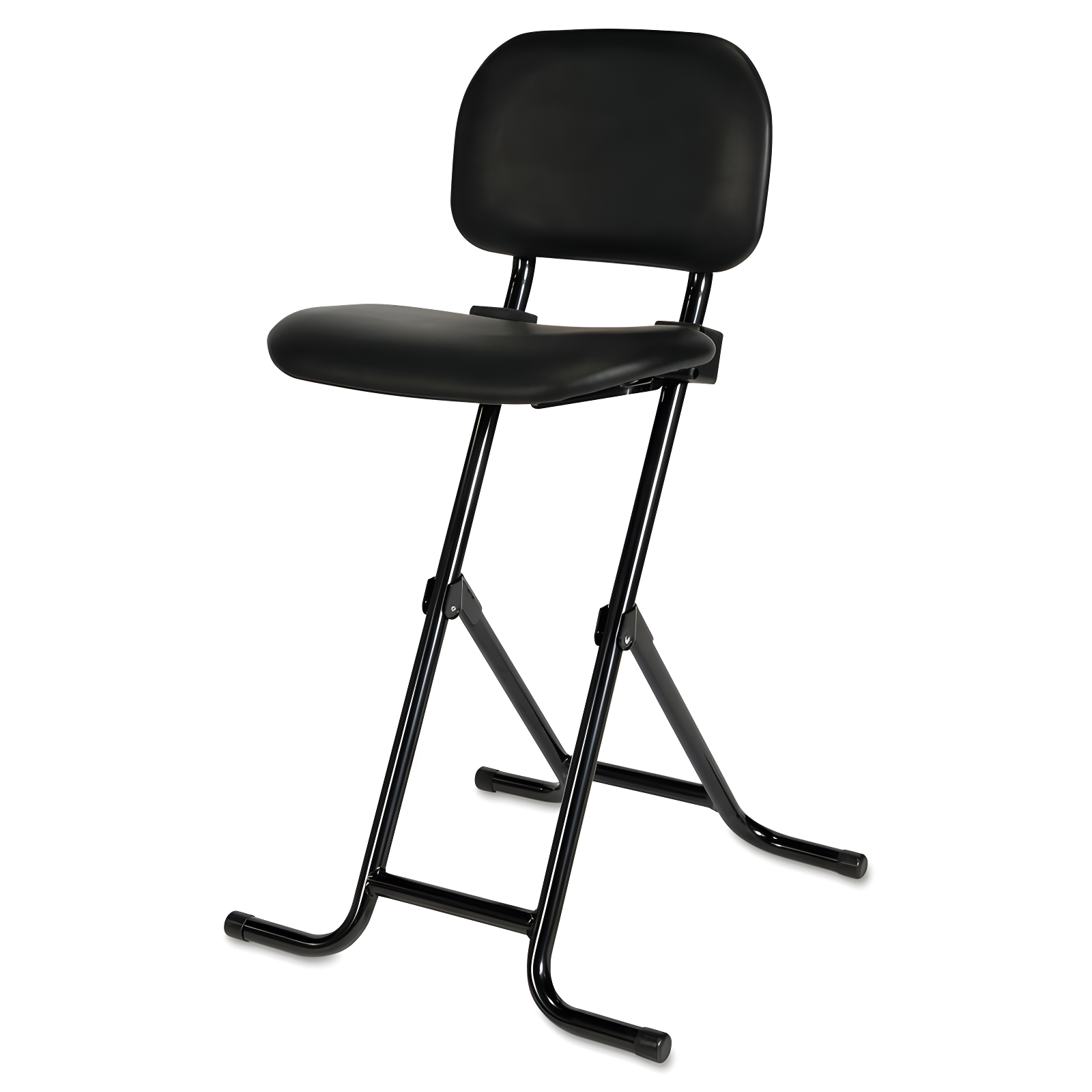 Alera® Backed Adjustable Height Ergonomic Industrial Stool with Footring