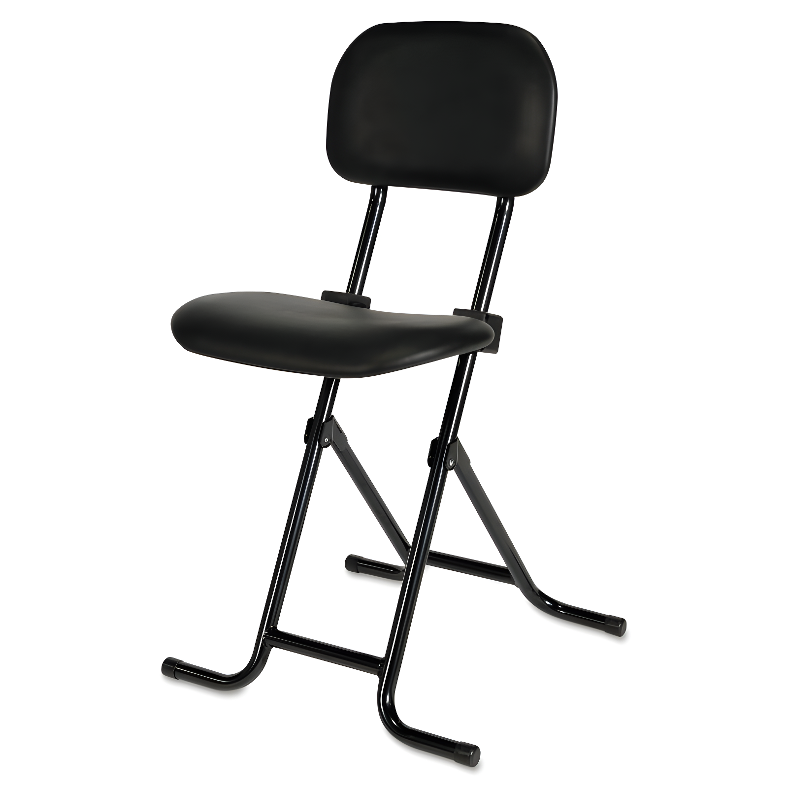 Alera® Backed Adjustable Height Ergonomic Industrial Stool with Footring