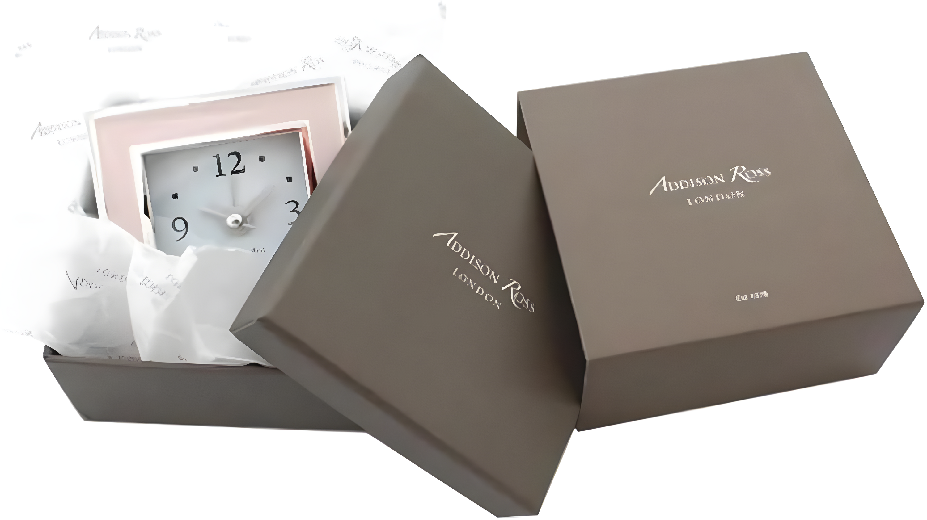 Addison Ross White Enamel Alarm Clock