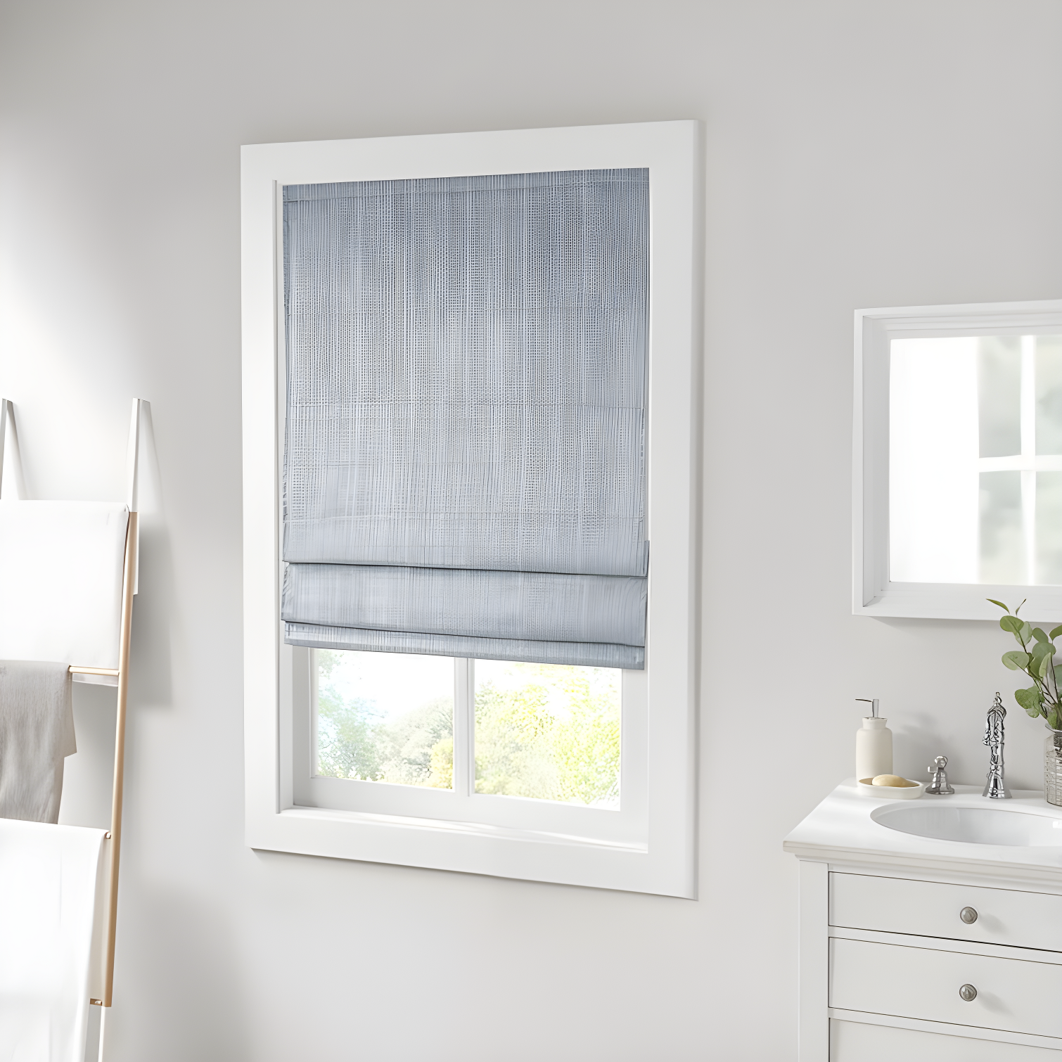 Galen Basketweave Cordless Room Darkening Single Roman Shade