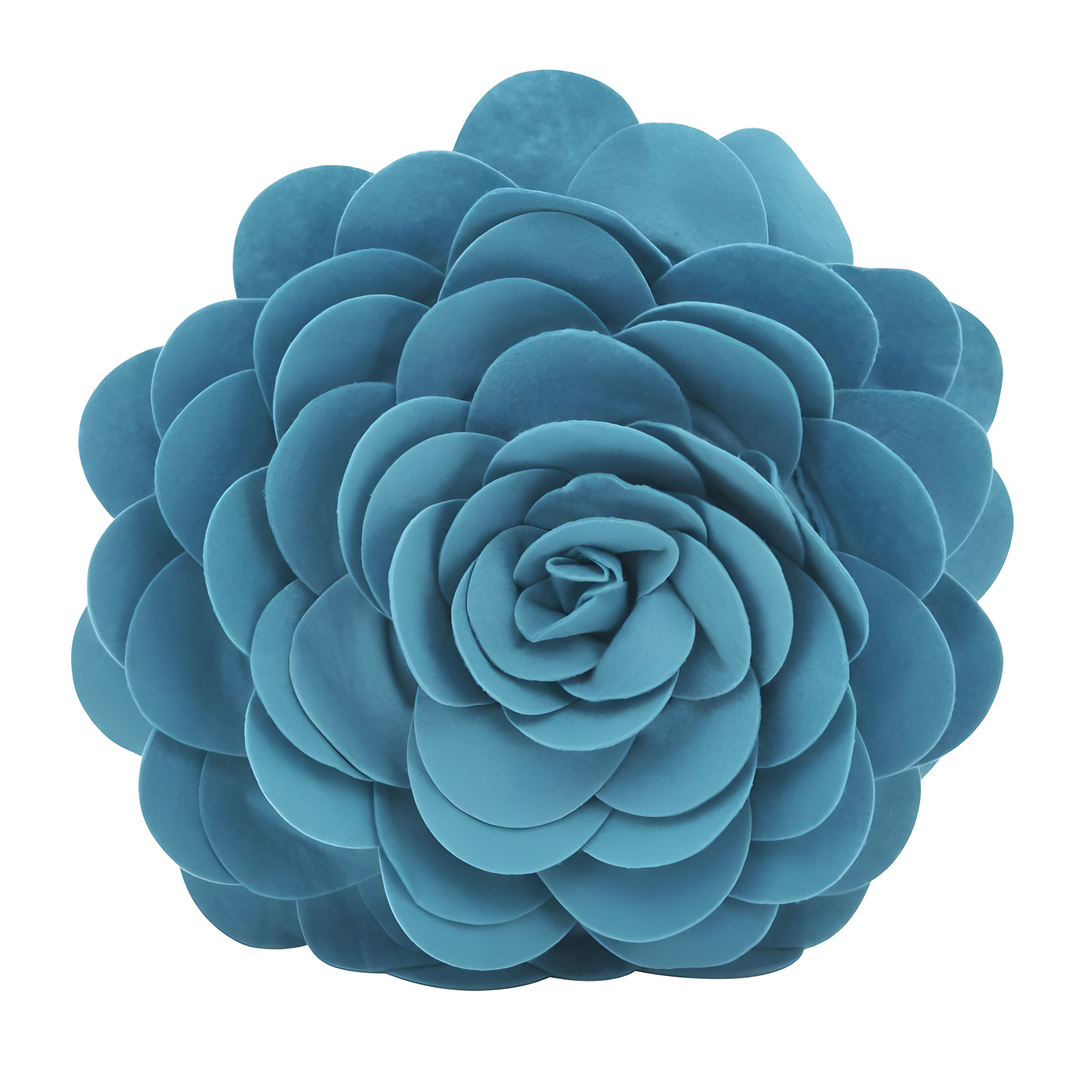 Flower Appliqued Felt Throw Pillow