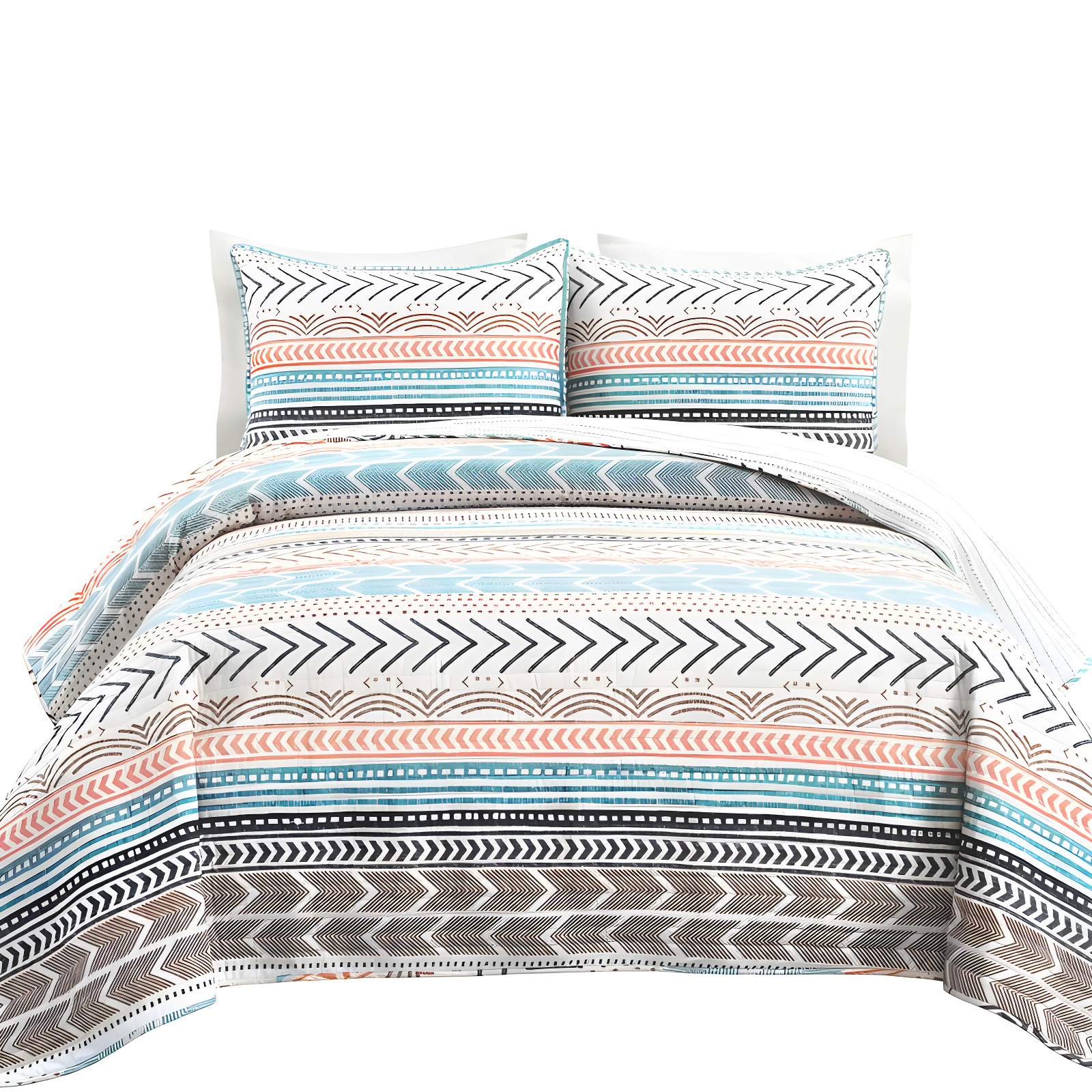 Hygge Geo Reversible Contemporary 3-Piece Quilt Set