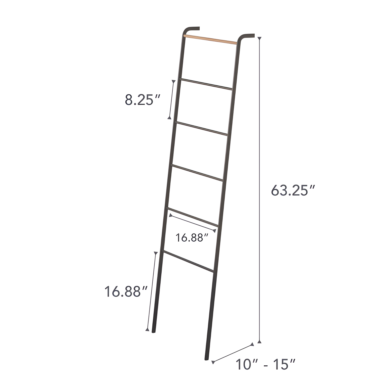 Yamazaki Home Leaning Ladder Rack, Steel