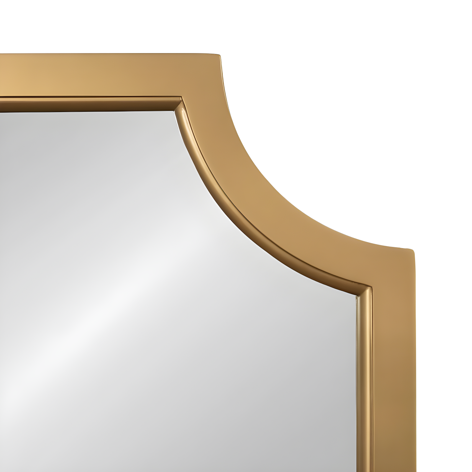 Kate & Laurel All Things Decor 24"x24" Hogan Framed Scallop Wall Mirror Gold: Modern Square No Assembly Required