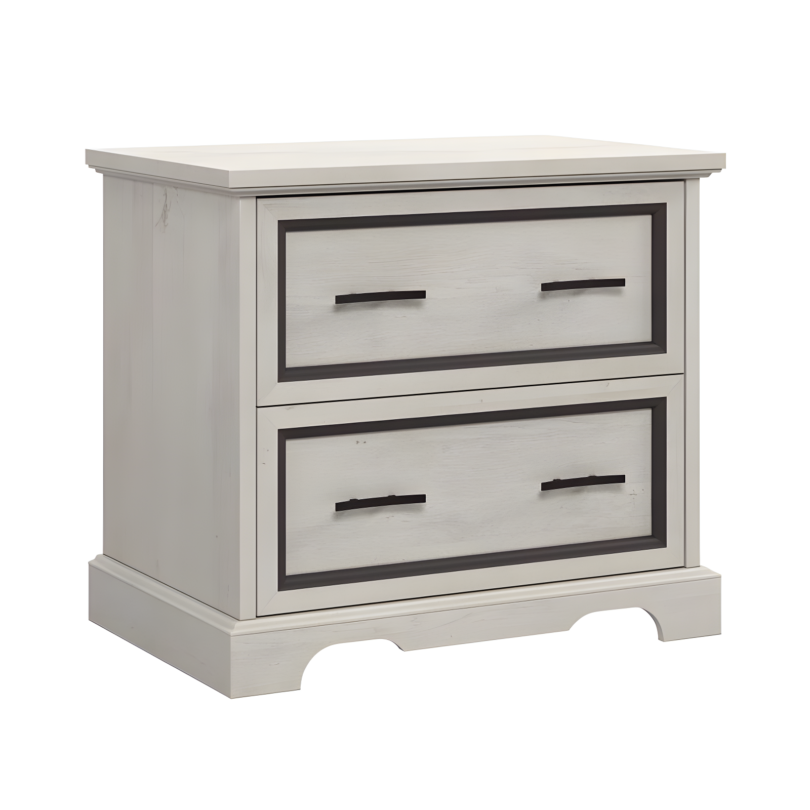 Sauder Carolina Grove 2 Drawer Lateral File Cabinet Winter Oak: Traditional Style, MDF, Metal Hardware, Laminate Surface