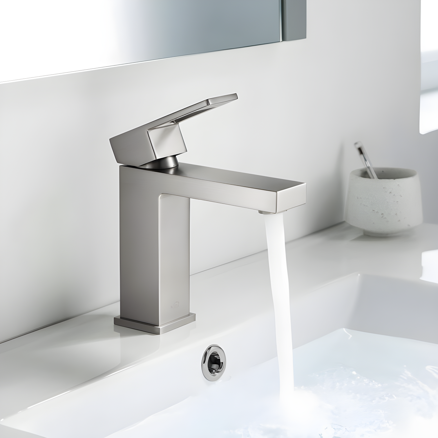 KIBI KBF1002BN Cube Single-Hole Single-handle Bathroom Faucet