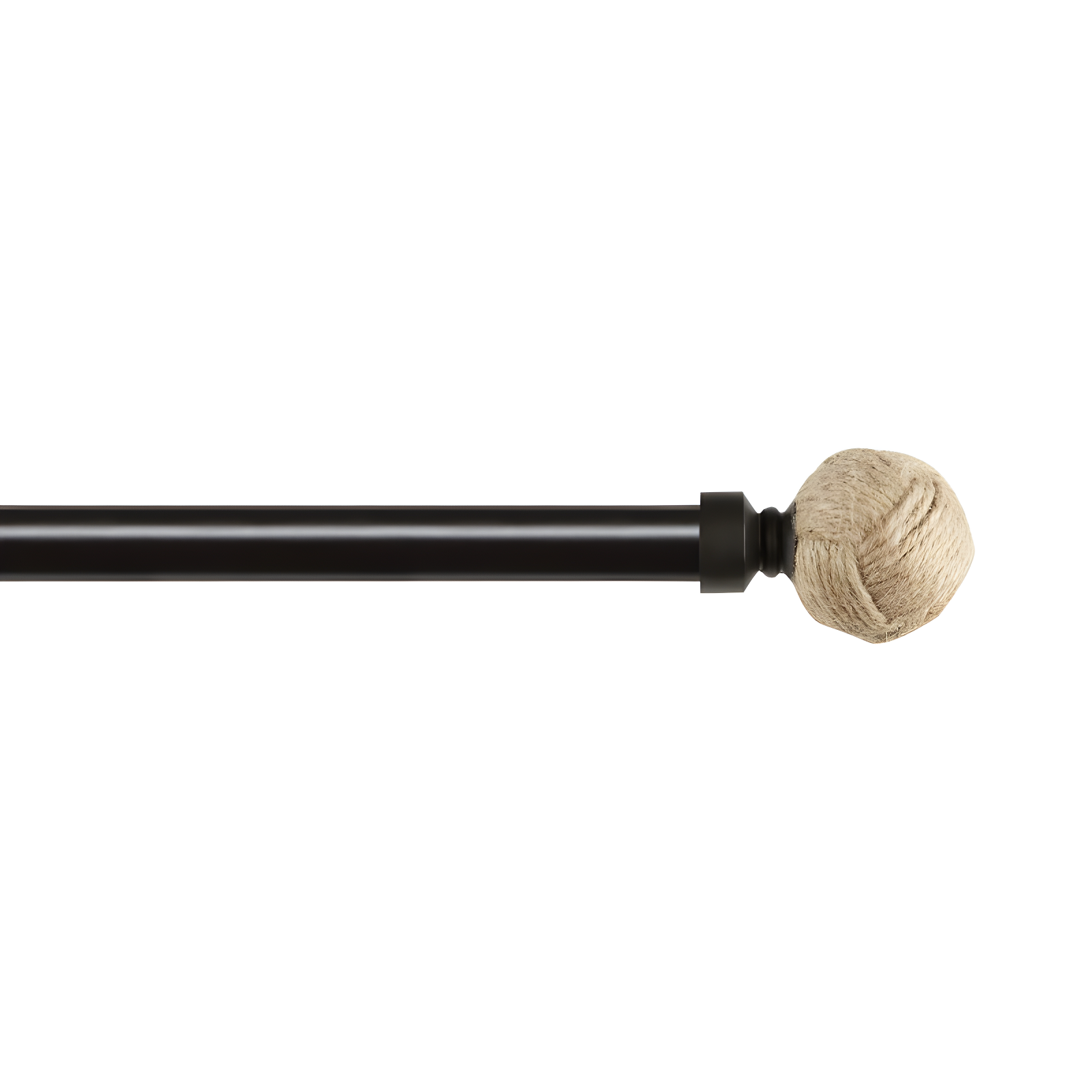EXCLUSIVE HOME Rope Knot 1" Curtain Rod and Coordinating Finial Set, Matte Bronze, Adjustable 66"-120"