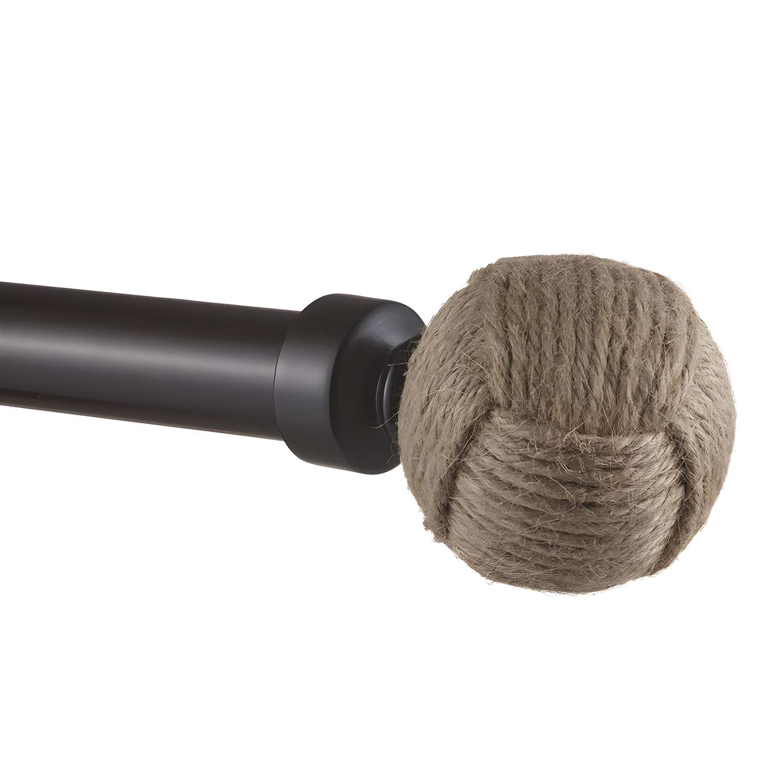 EXCLUSIVE HOME Rope Knot 1" Curtain Rod and Coordinating Finial Set, Matte Bronze, Adjustable 66"-120"