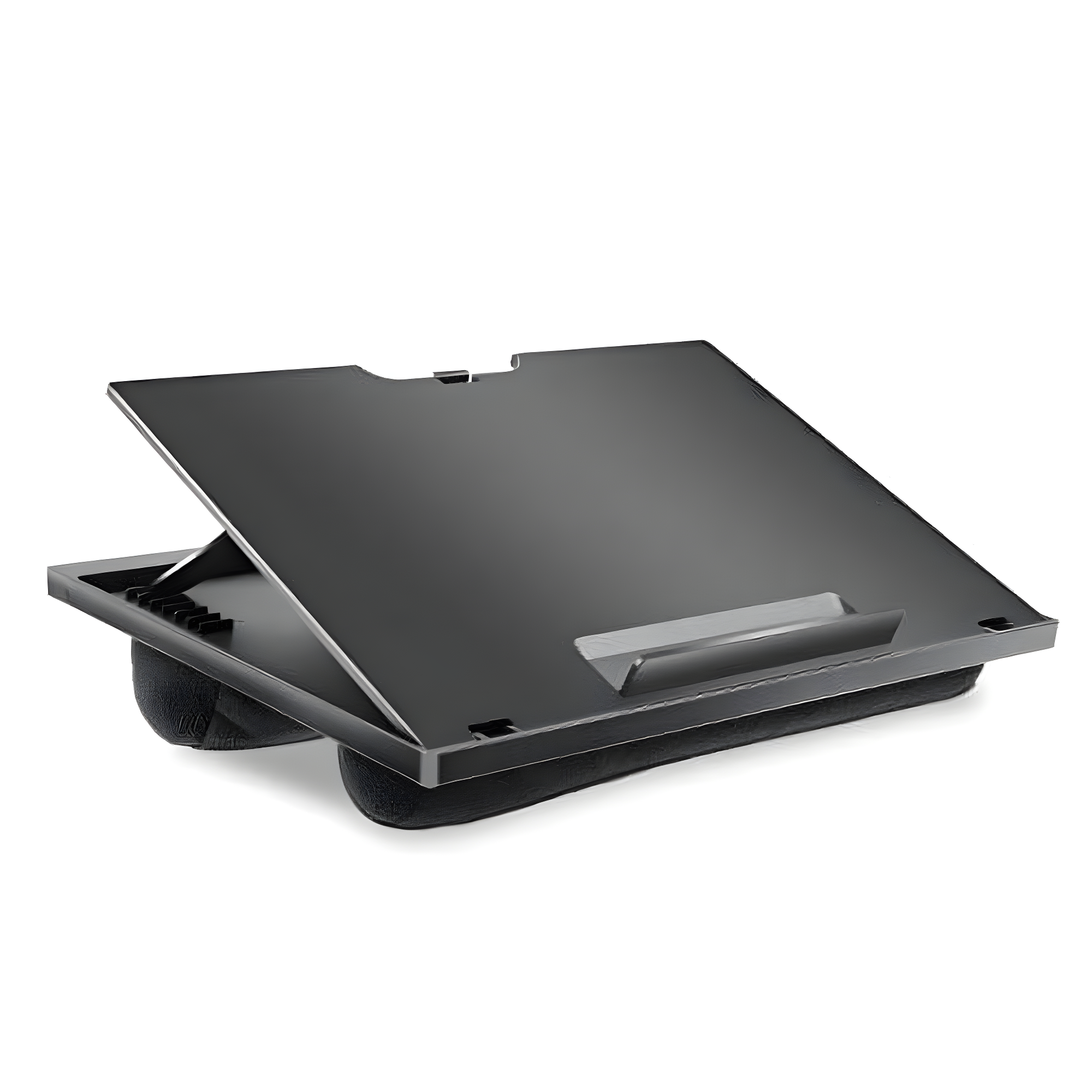 Black Adjustable Lap Desk with Dual Cushions and 8 Angles