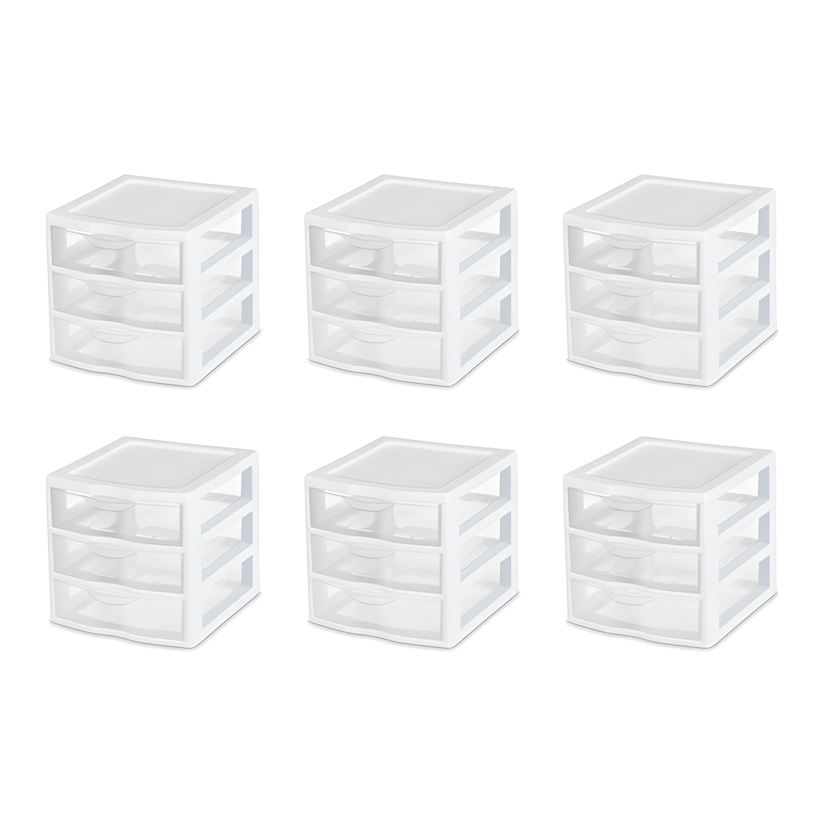 Sterilite Sterilite Clearview Plastic Multipurpose Small 3 Drawer Desktop Storage Organization Unit for Home, Classrooms, or Office Spaces