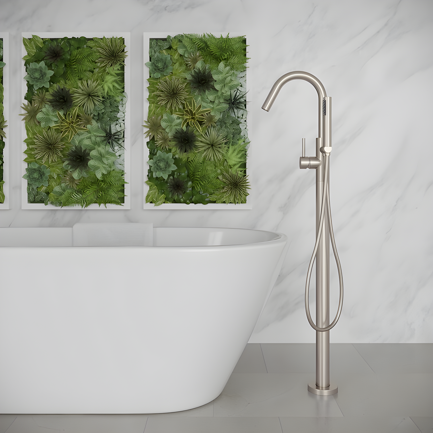 Single Handle Floor Mounted Freestanding Tub Filler Trim