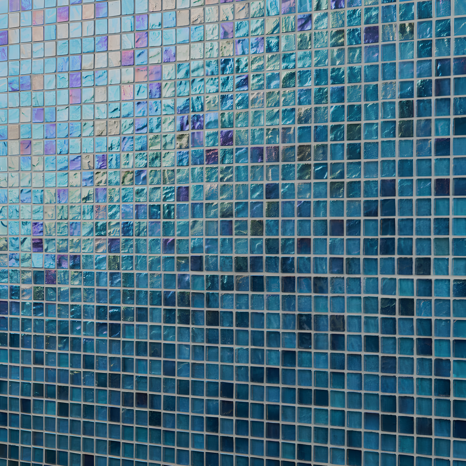 Speckle 11.73" x 11.73" Iridescent 1" Squares Glass Mosaic Wall Tile (0.95 Sq. Ft. / Sheet)