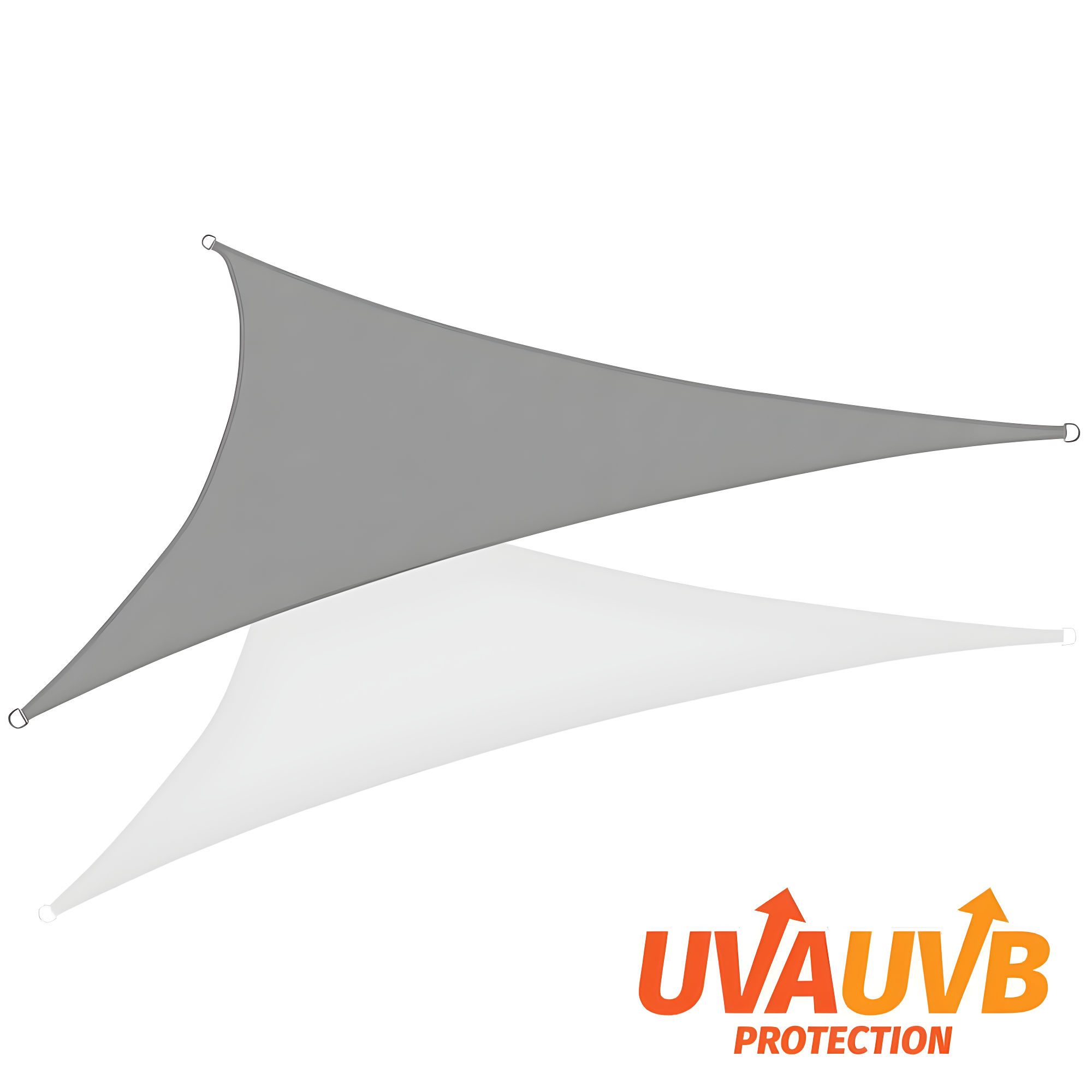 20 ft. x 20 ft. x 20 ft. Grey Triangular SunShade Sail with UV Proof Fabric
