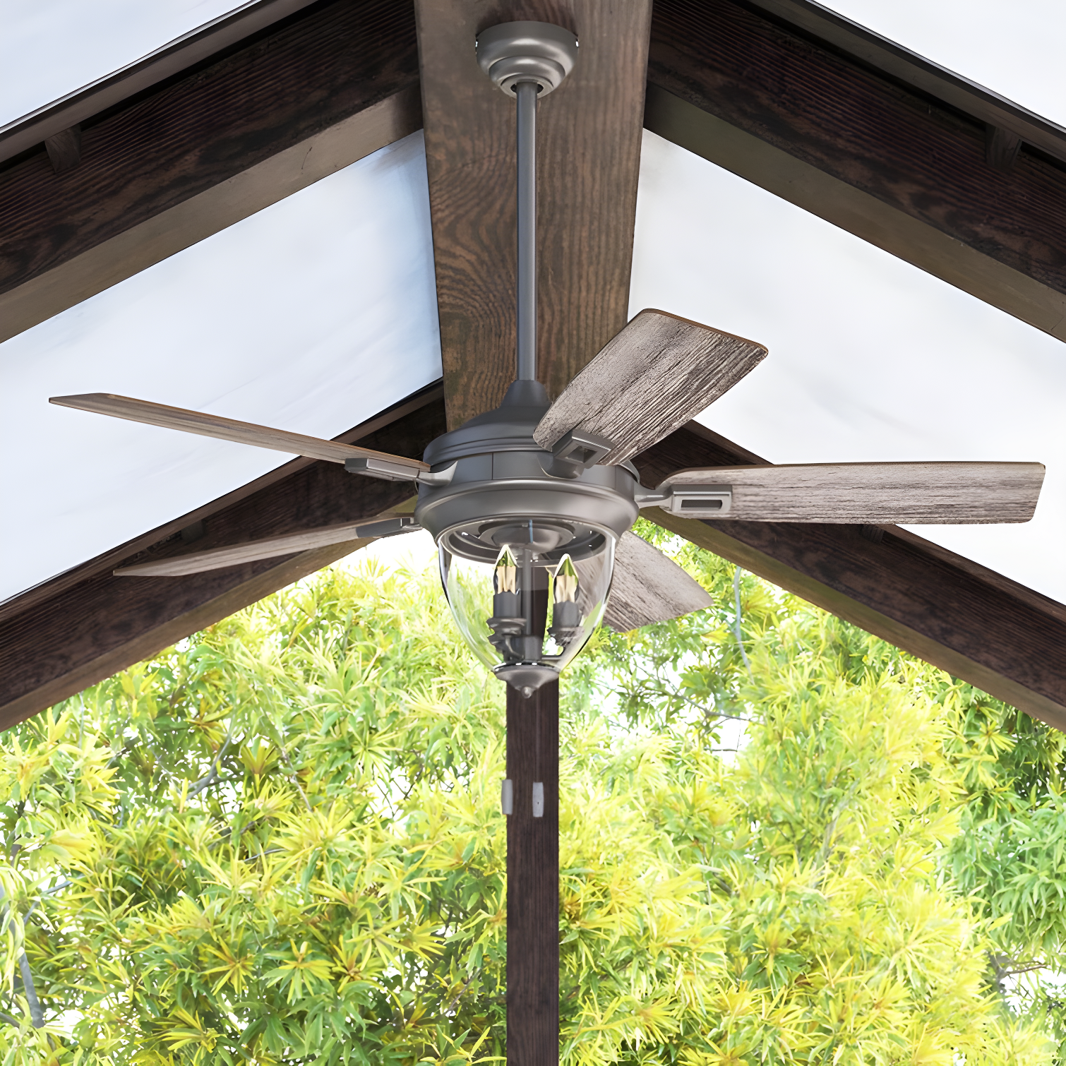 52" Glencrest 5 - Blade Standard Ceiling Fan with Pull Chain and Light Kit Included