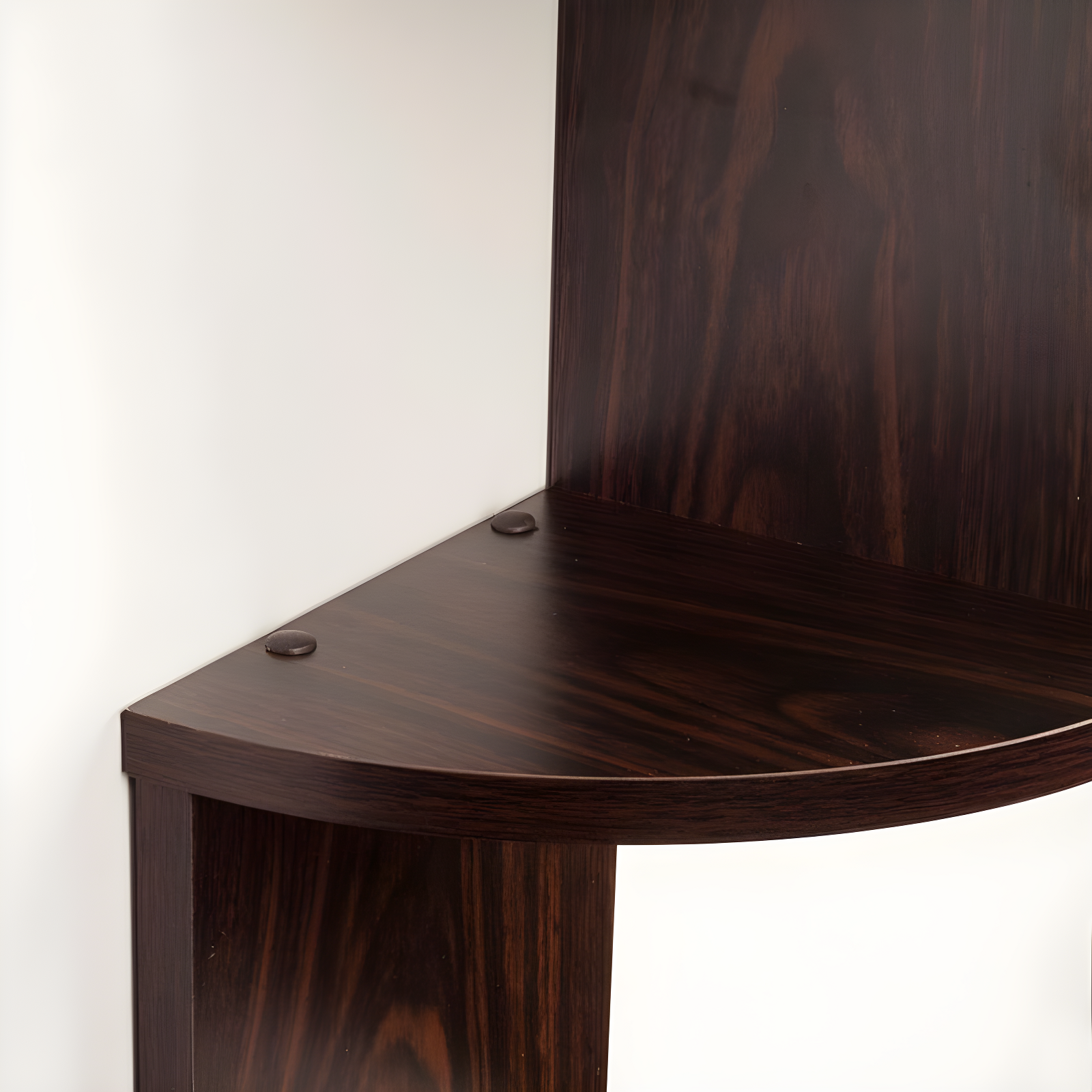 48.5" x 7.7" Zigzag Corner Shelf Walnut - Danya B.: Modern Laminated MDF, 5-Tier Floating Design
