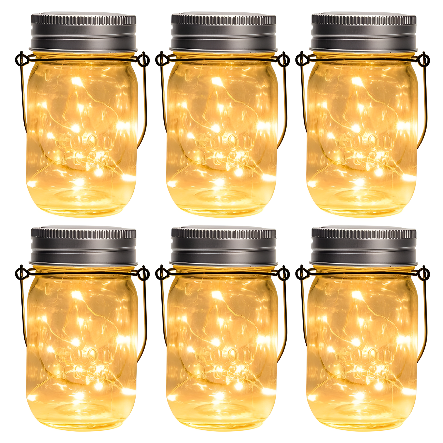 5.3'' Solar Powered Integrated LED Outdoor Lantern (Set of 6)