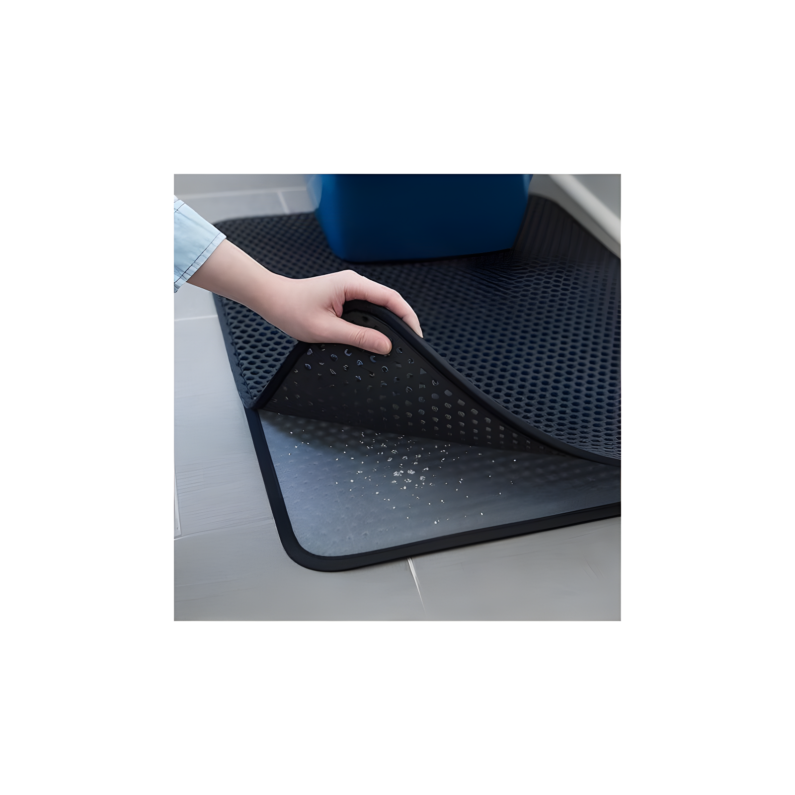 iPrimio 30" x 23" Large Cat Litter Trapper Mat, Black
