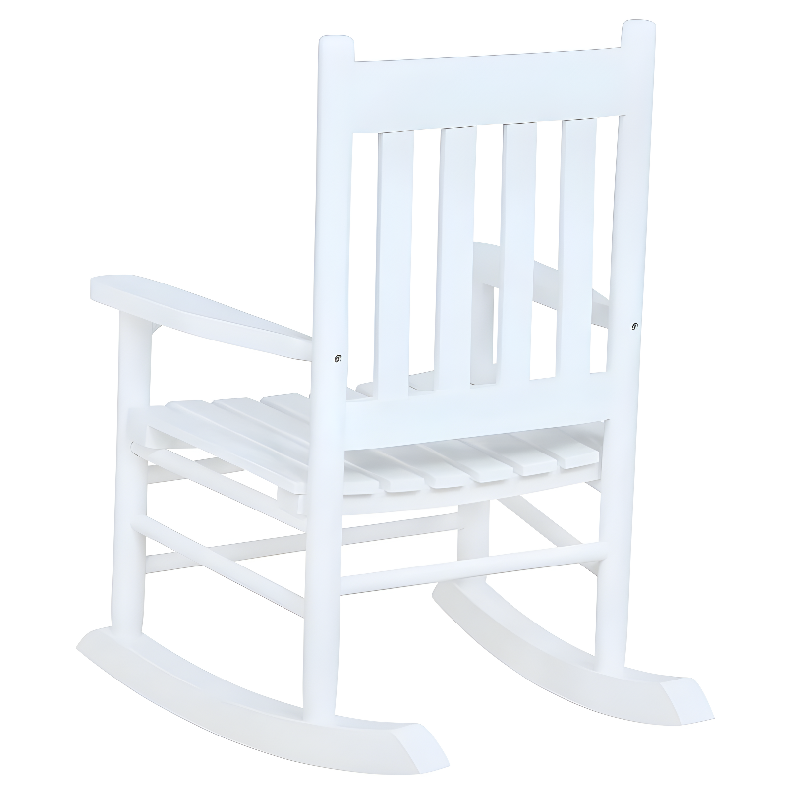 Annie Solid Wood Slat Back Youth Rocking Accent Chair White - Coaster