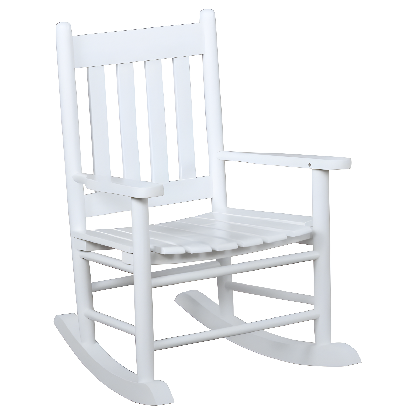 Annie Solid Wood Slat Back Youth Rocking Accent Chair White - Coaster